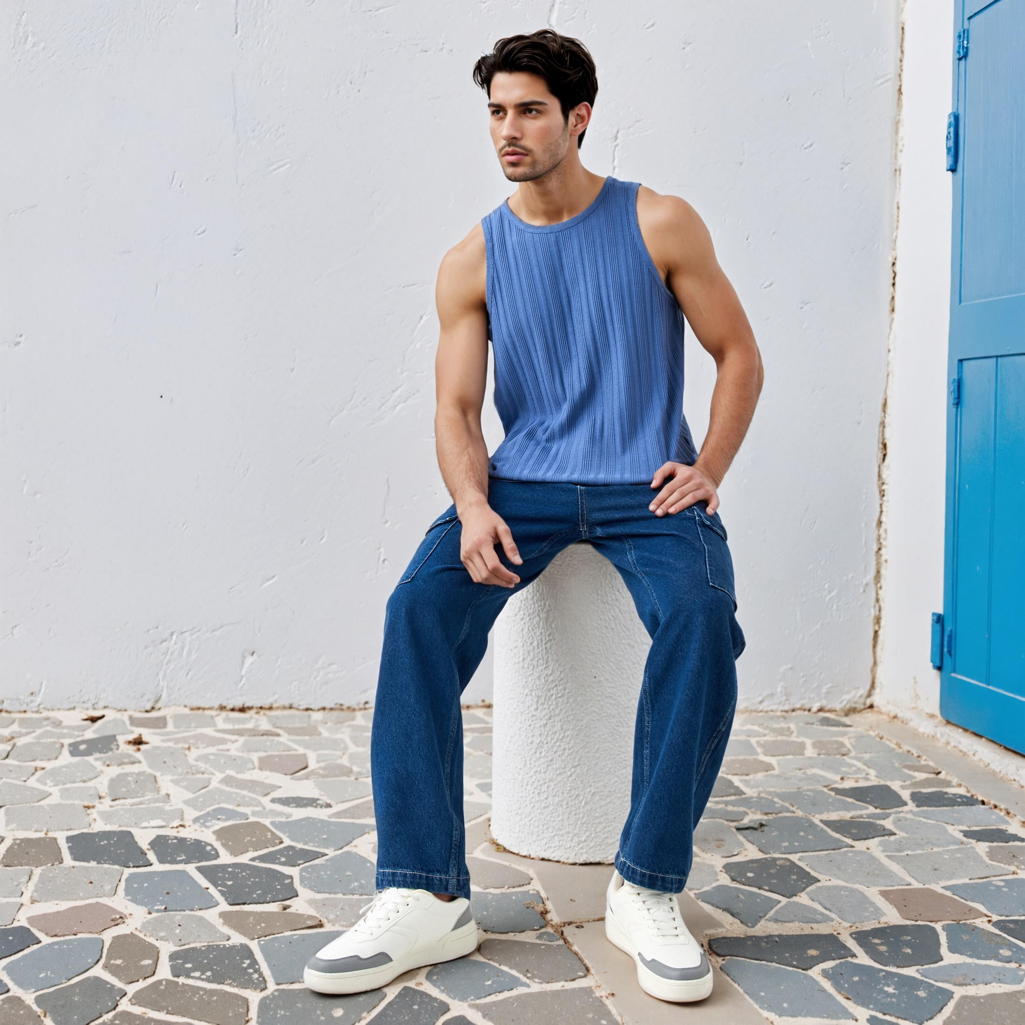 فيست بدون أكمام بارز الملمس-men-clothing-tshirtsandpolos-vests-image-4