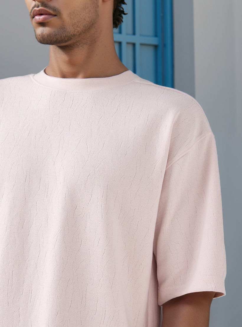 تيشيرت بارز الملمس بياقة ضيقة-men-clothing-tshirtsandpolos-tshirts-image-4