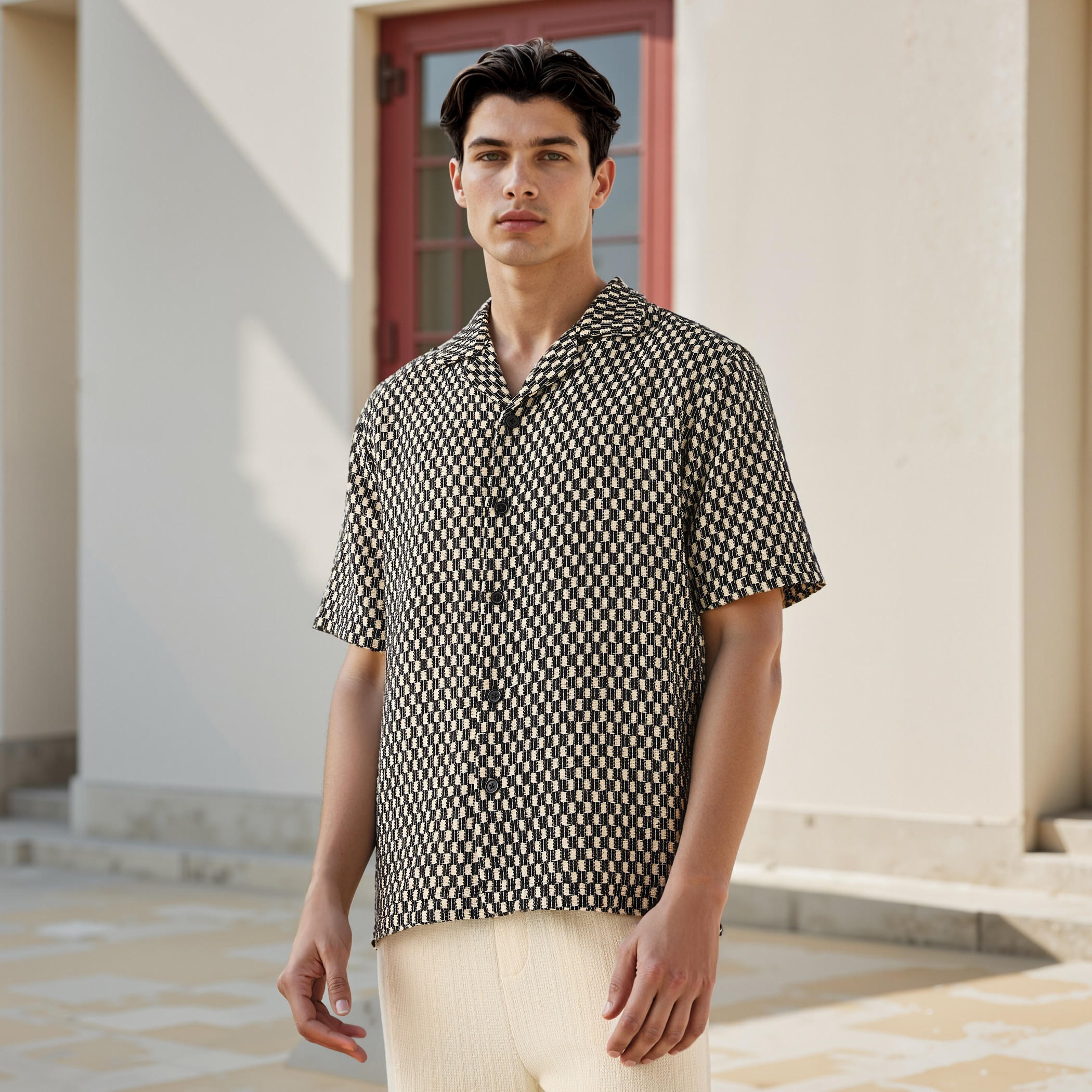 Textured Collared Shirt-men-clothing-shirts-image-1