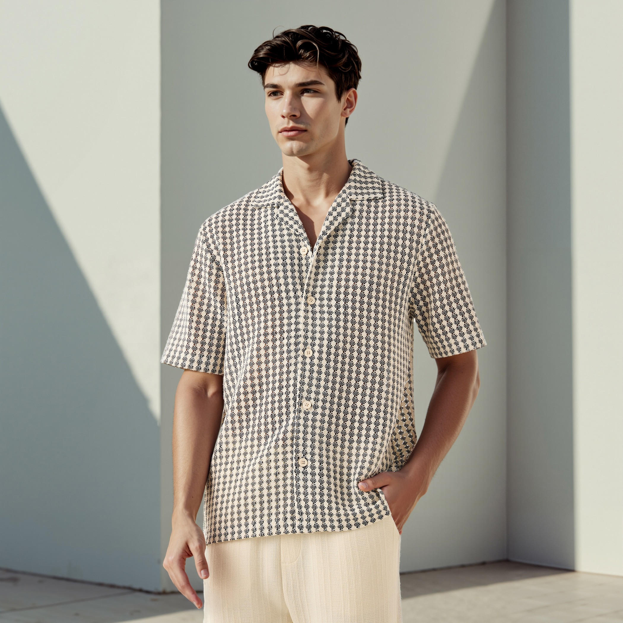 Textured Collared Shirt-men-clothing-shirts-image-1