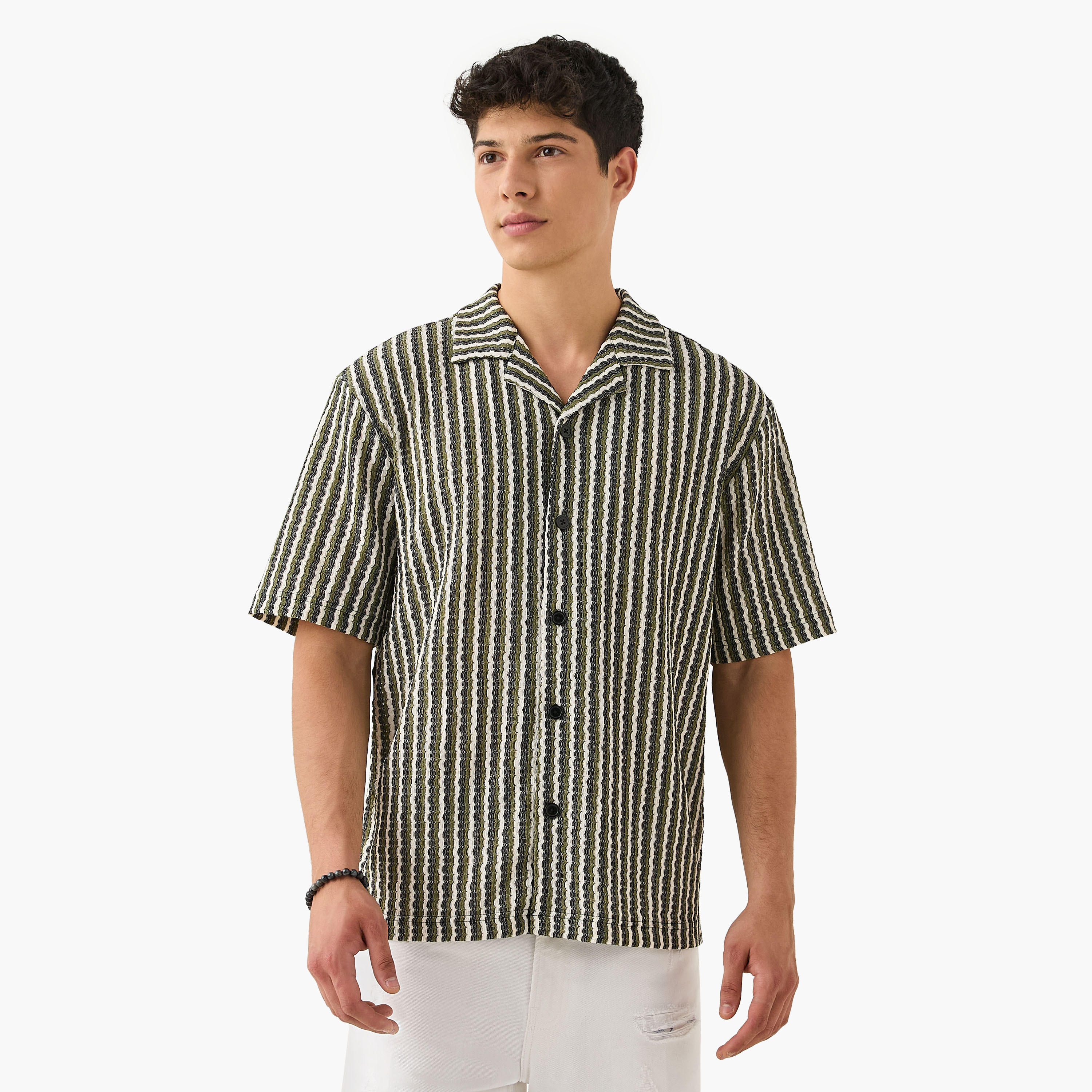 Textured Collared Shirt-men-clothing-shirts-image-1