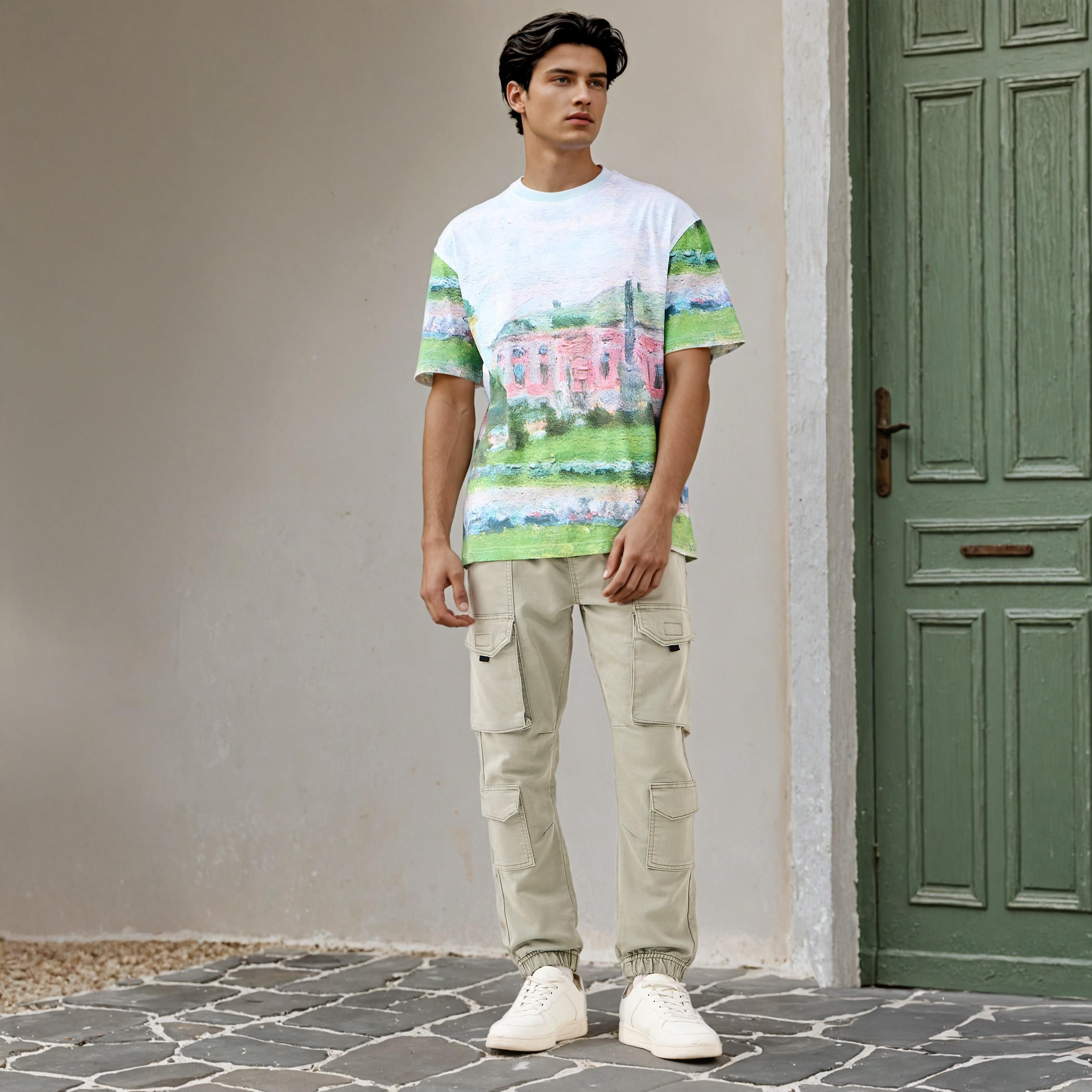 Regular Fit Cargo Flexi Waist Trousers-men-clothing-bottoms-joggers-image-2