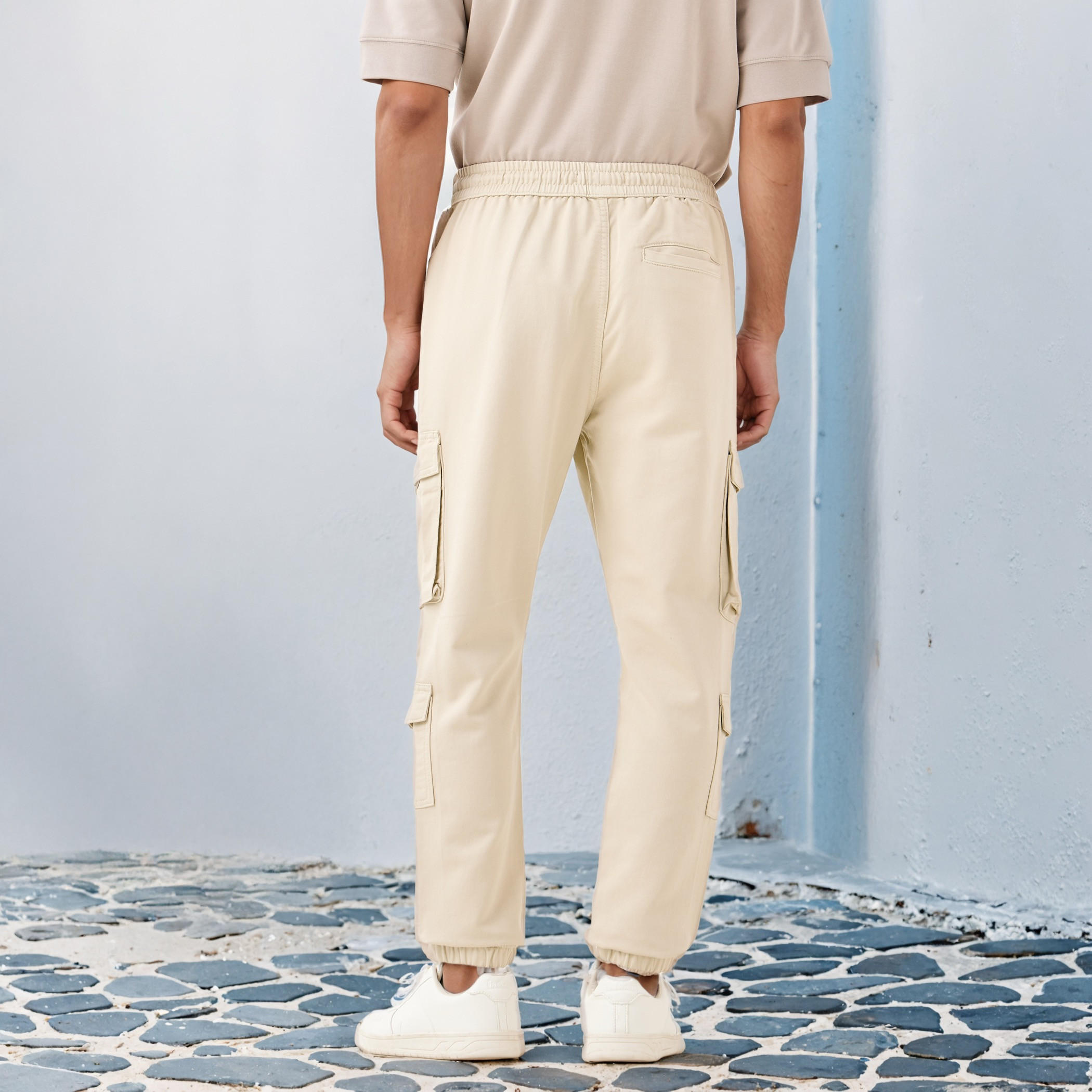Regular Fit Cargo Flexi Waist Trousers-men-clothing-bottoms-joggers-image-3