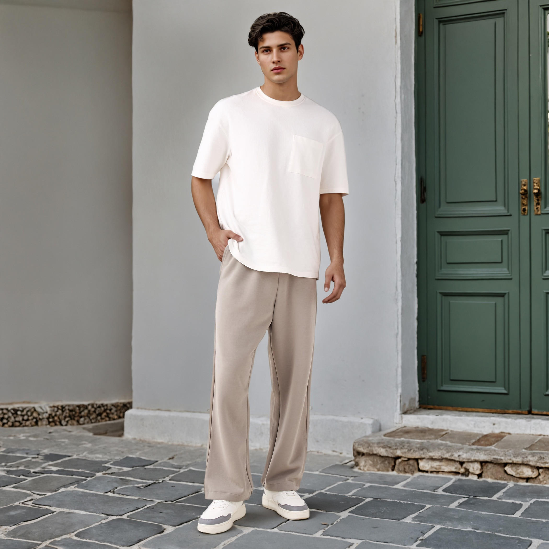 Bonded Knit Flexi Waist Joggers with Pockets-men-clothing-bottoms-joggers-image-2