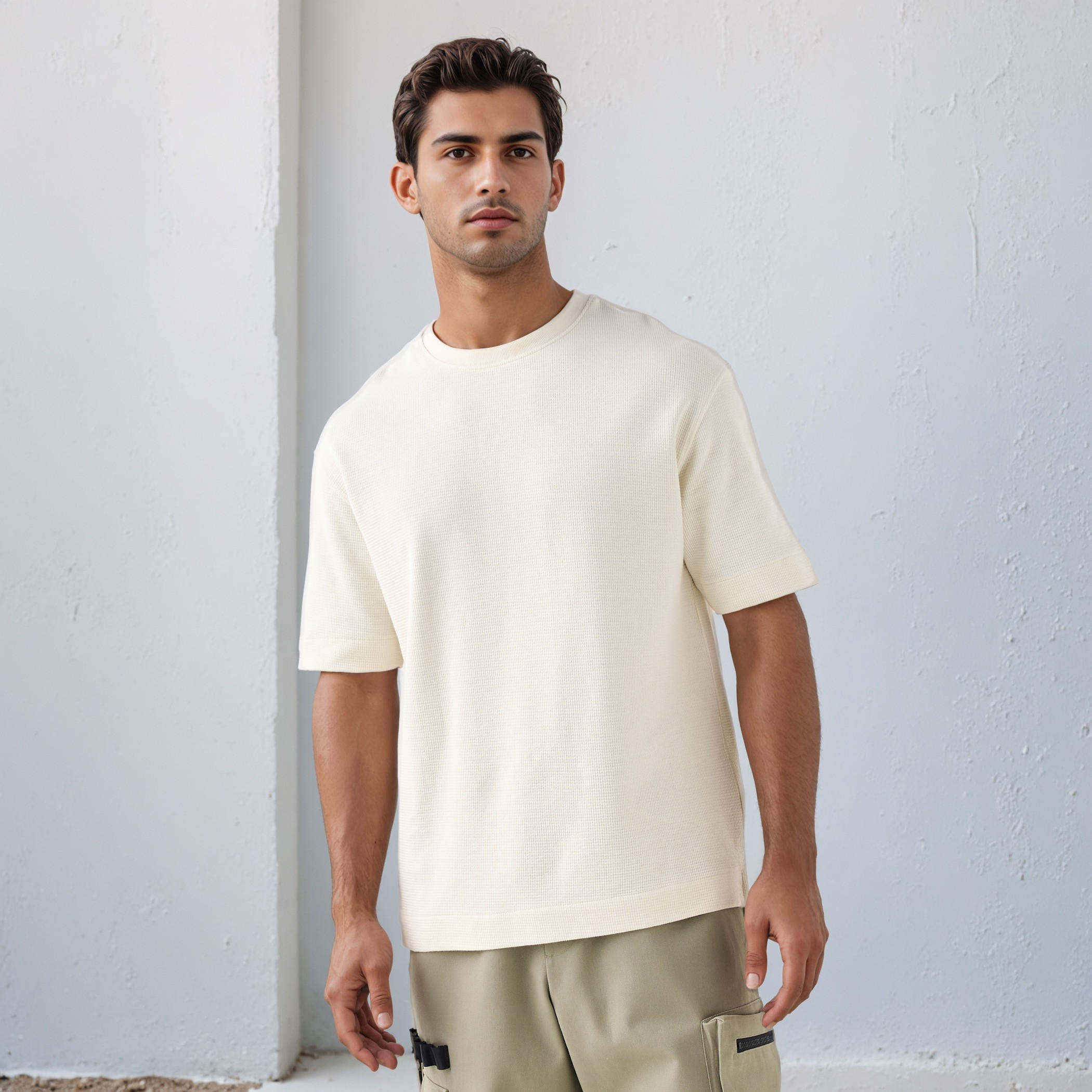 تيشيرت بنمط وافل بارز الملمس-men-clothing-tshirtsandpolos-tshirts-image-5