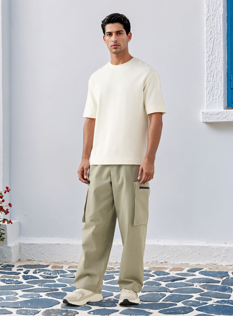 تيشيرت بنمط وافل بارز الملمس-men-clothing-tshirtsandpolos-tshirts-image-2