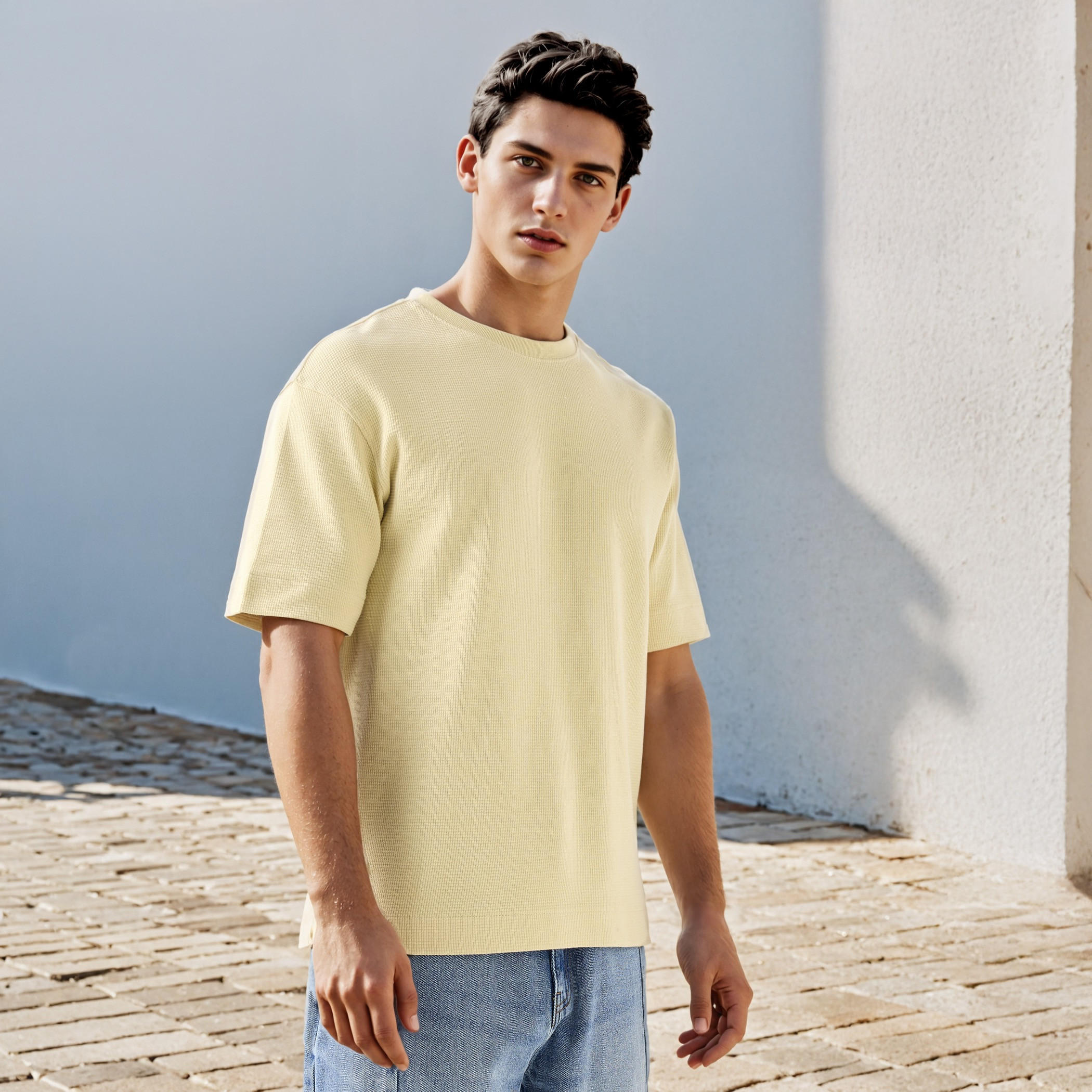 تيشيرت بملمس وافل بارز-men-clothing-tshirtsandpolos-tshirts-image-5