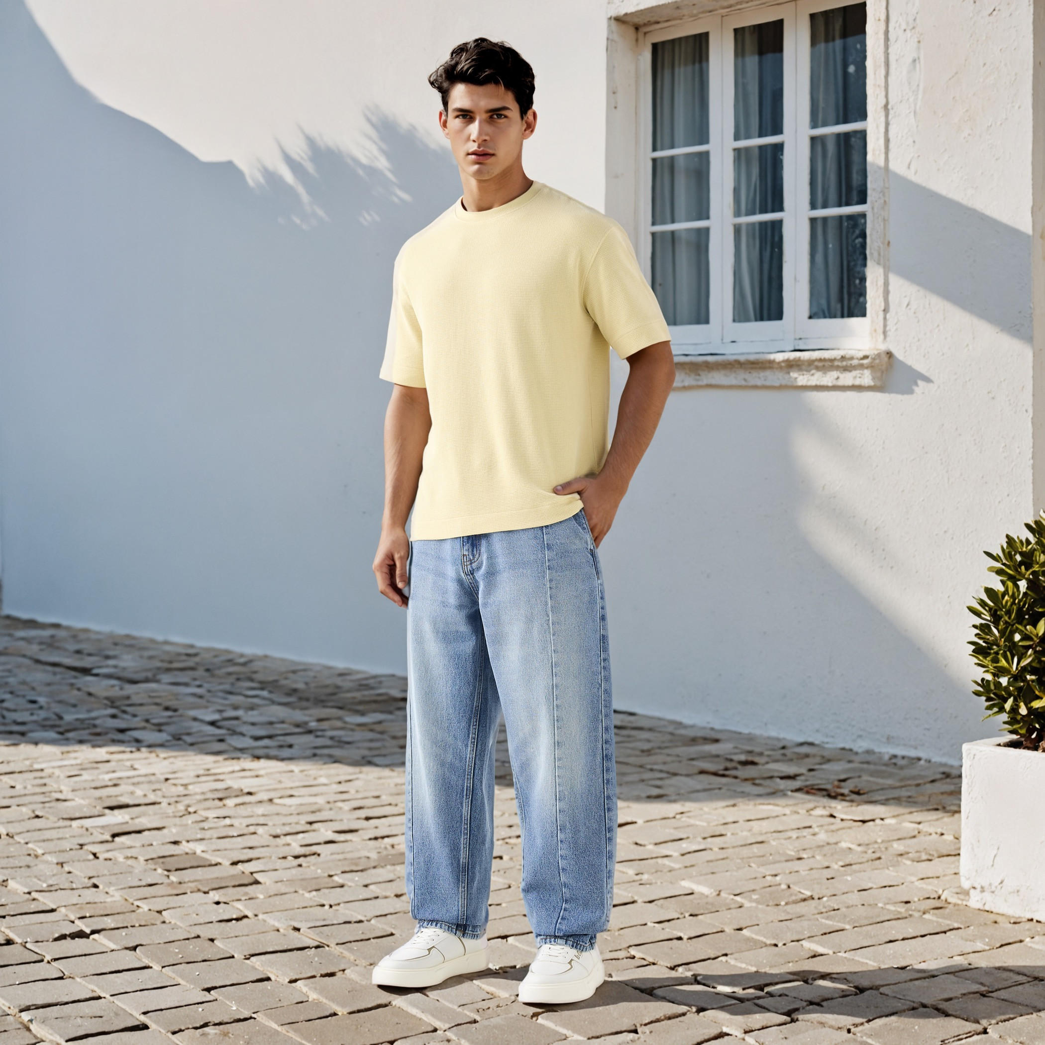 تيشيرت بملمس وافل بارز-men-clothing-tshirtsandpolos-tshirts-image-4
