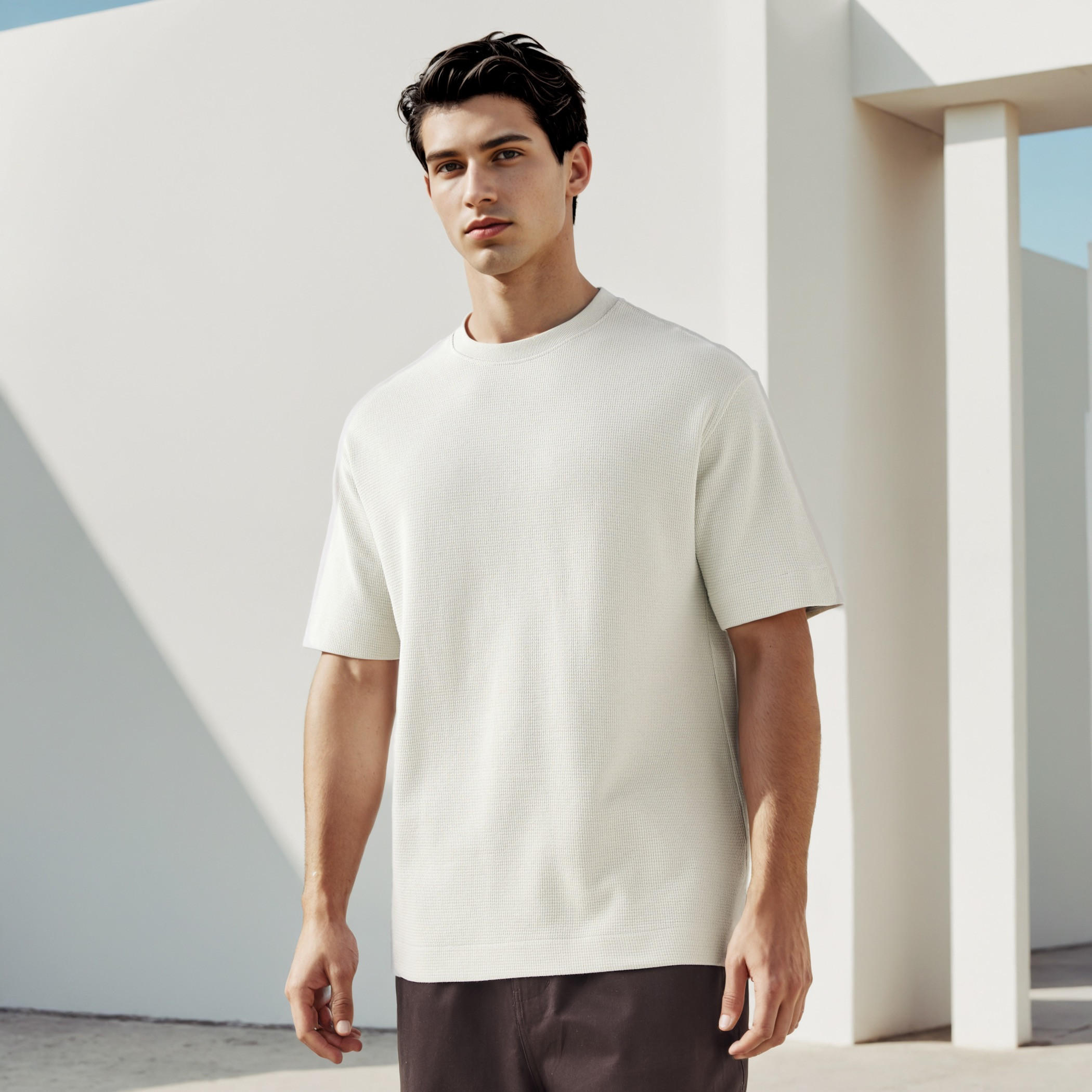 Waffle Textured T-shirt-men-clothing-tshirtsandpolos-tshirts-image-1