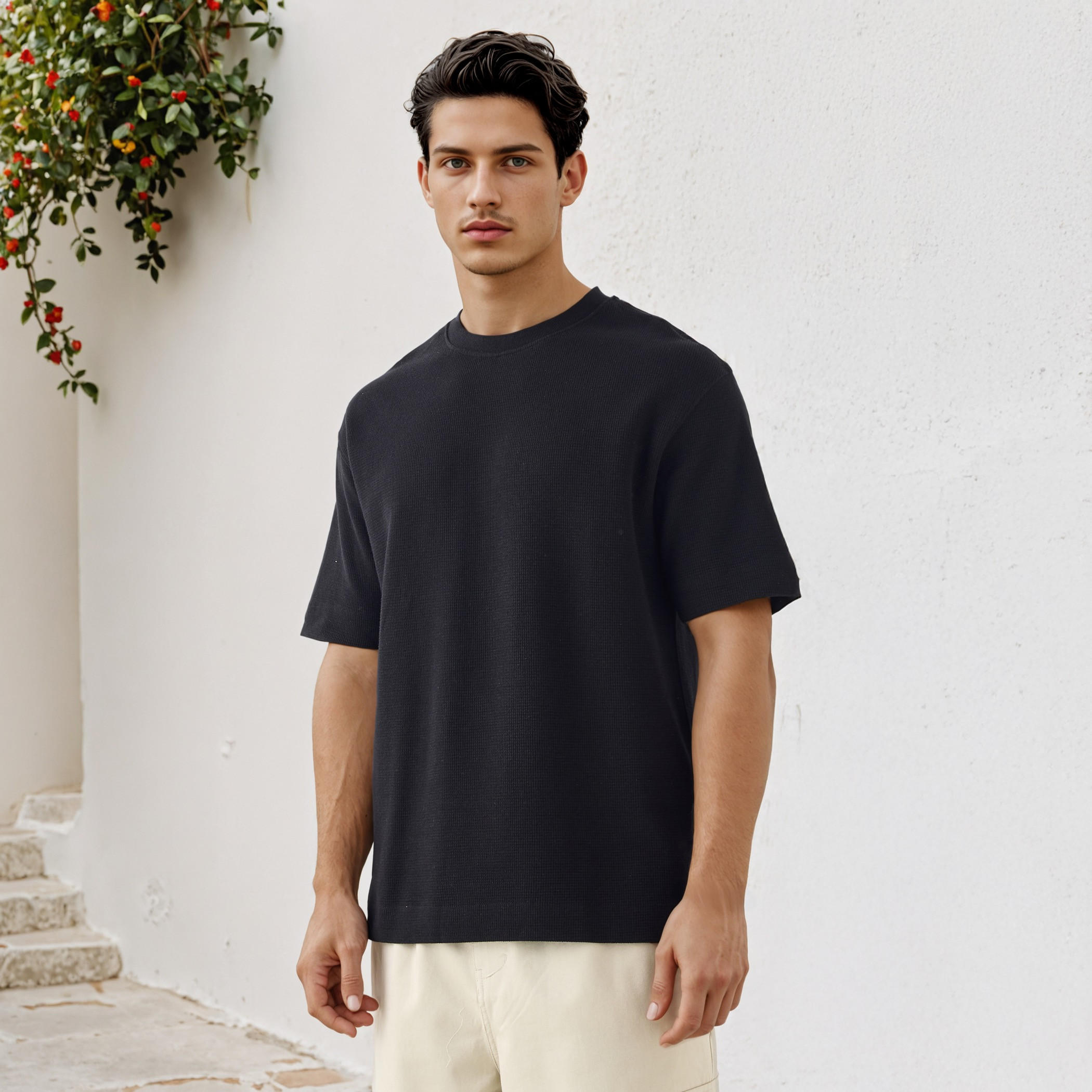 Waffle Textured T-shirt-men-clothing-tshirtsandpolos-tshirts-image-1