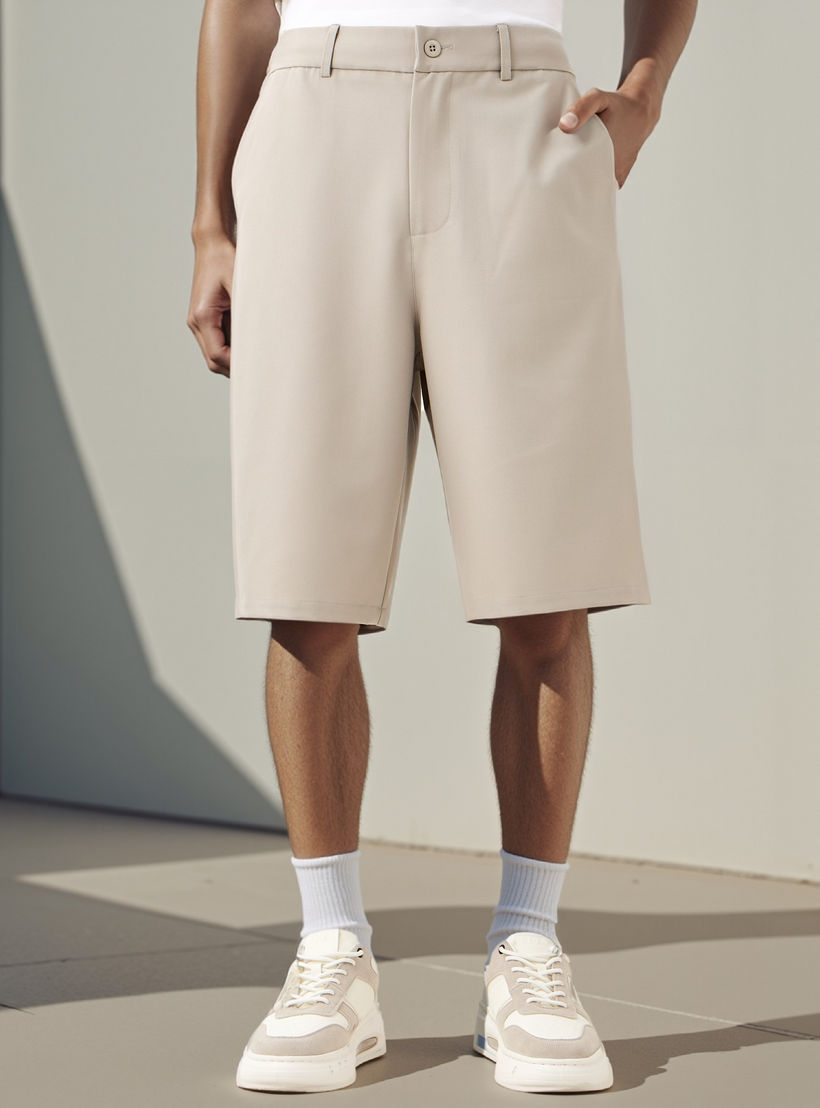 شورت بقصة عادية مع إغلاق بأزرار وجيوب-men-clothing-bottoms-shorts-image-1