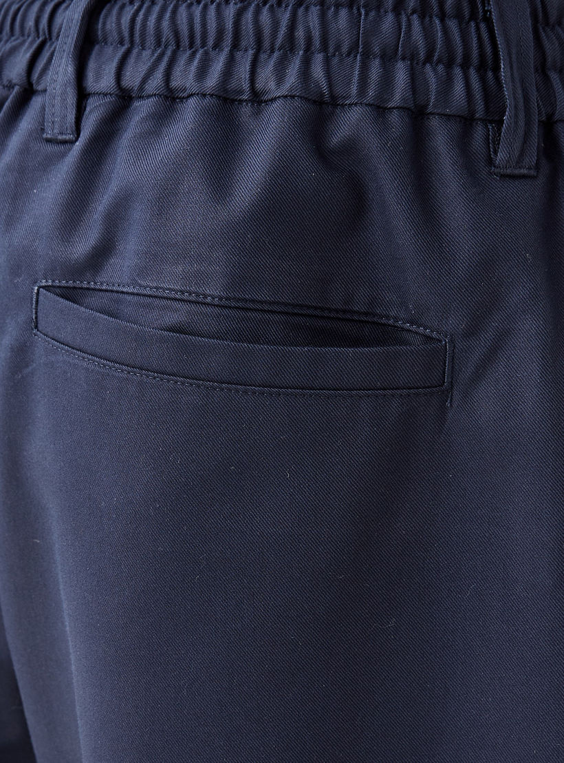 Regular Fit Pants with Elasticated Waistband and Pockets-men-clothing-bottoms-joggers-image-5