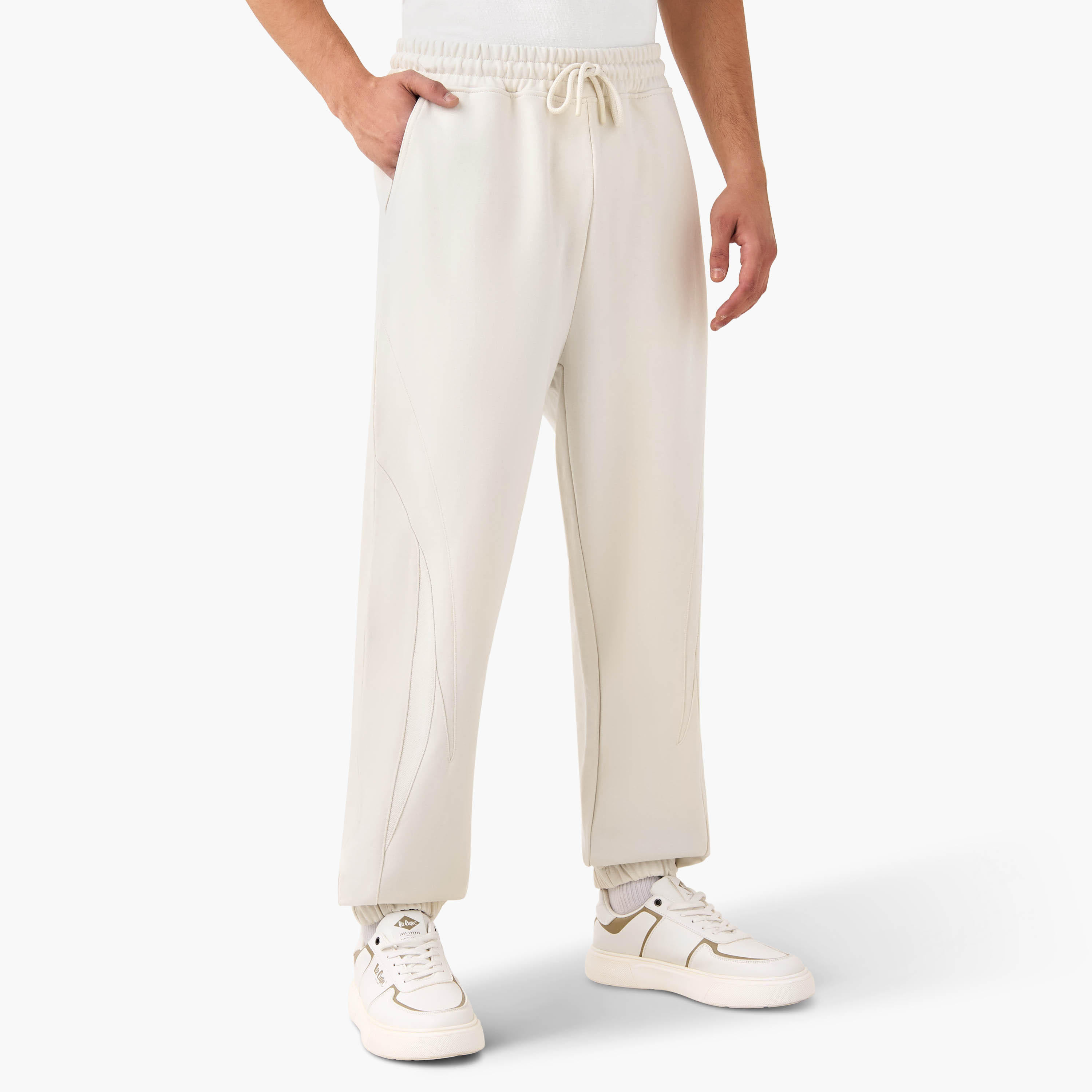 Cut and Sew Detail Flexi Waist Joggers -men-clothing-bottoms-joggers-image-1