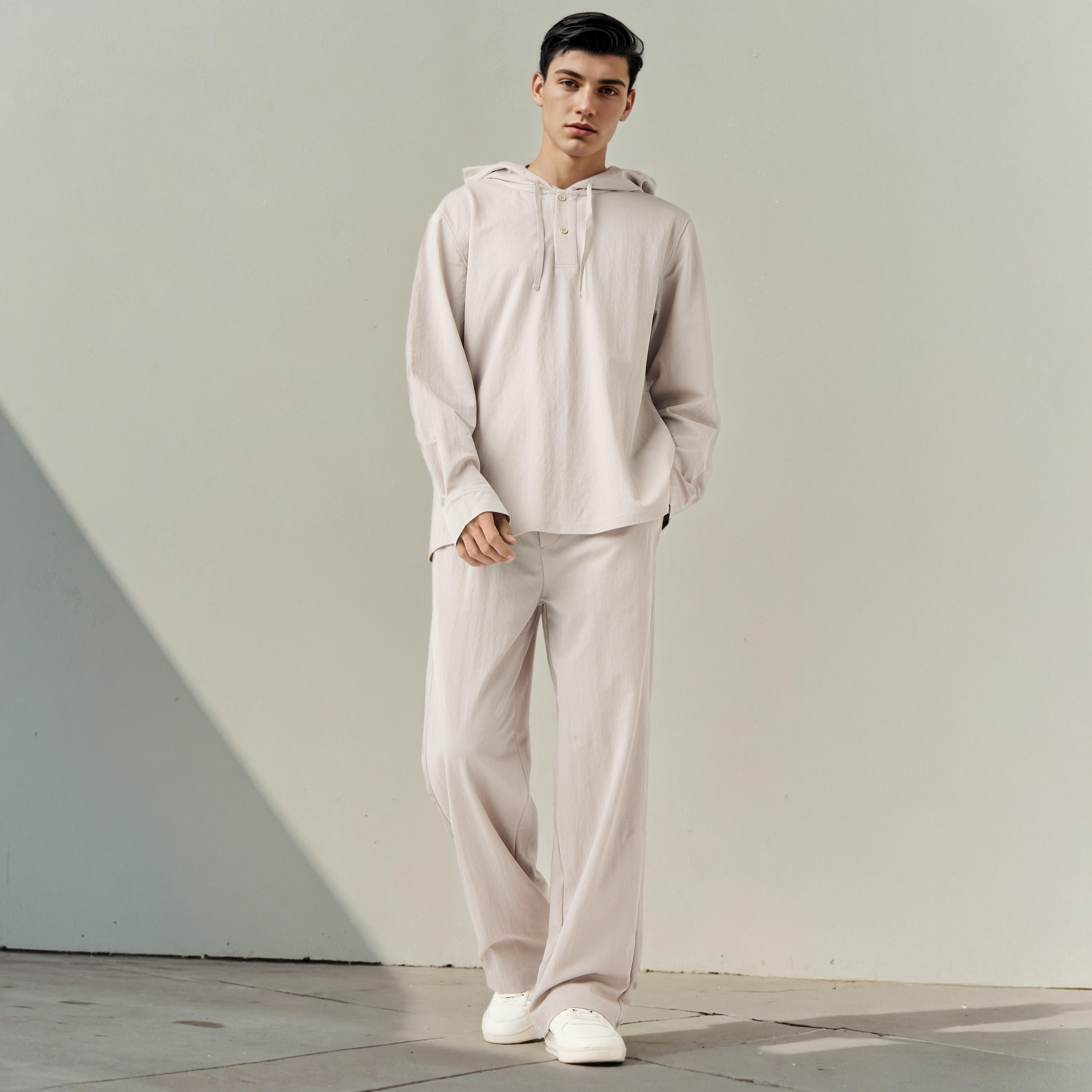 سويت شيرت بقبعة كتان فضفاض-men-winterwear-hoodiesandsweatshirts-image-4