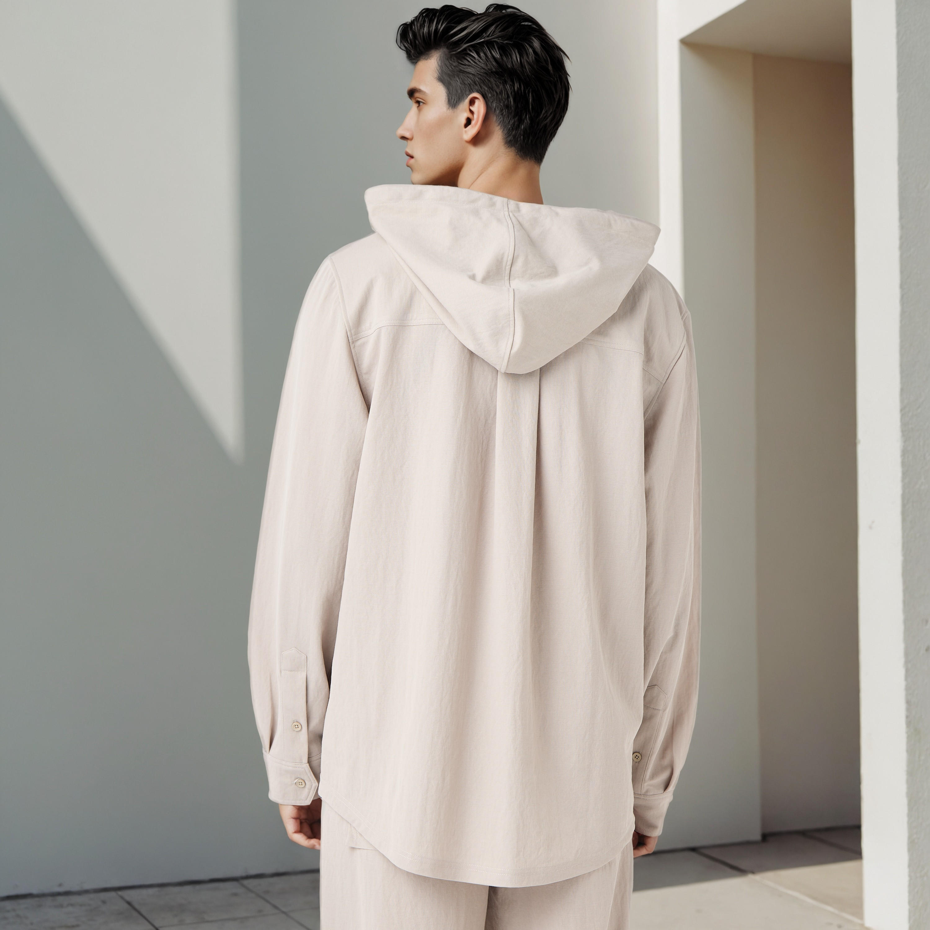 سويت شيرت بقبعة كتان فضفاض-men-winterwear-hoodiesandsweatshirts-image-3