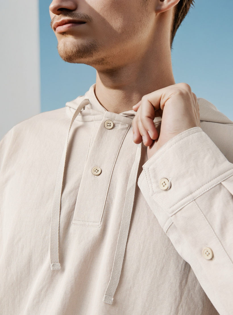 سويت شيرت بقبعة كتان فضفاض-men-winterwear-hoodiesandsweatshirts-image-2