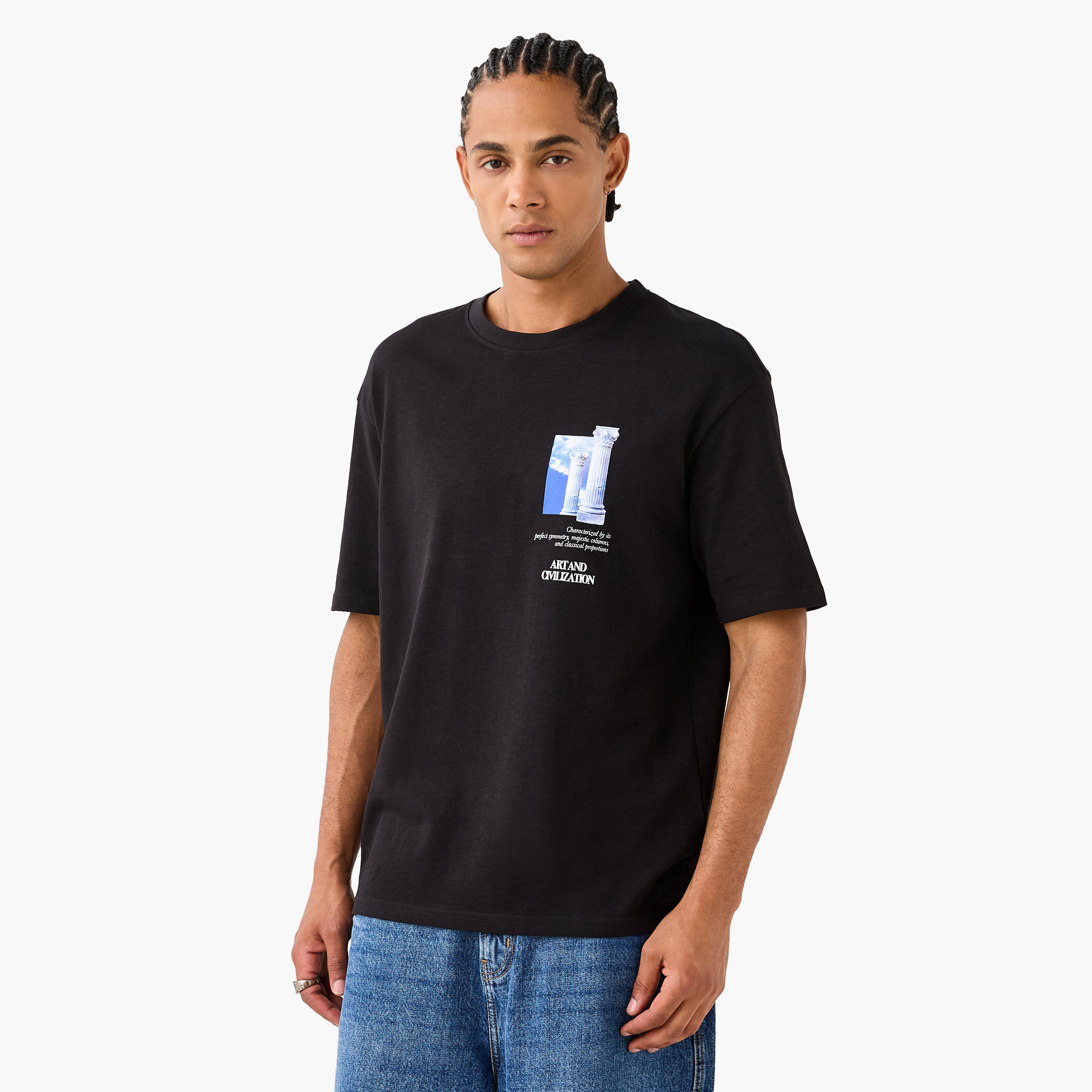 Regular Fit Graphic Print Crew Neck T-shirt-men-clothing-tshirtsandpolos-tshirts-image-1