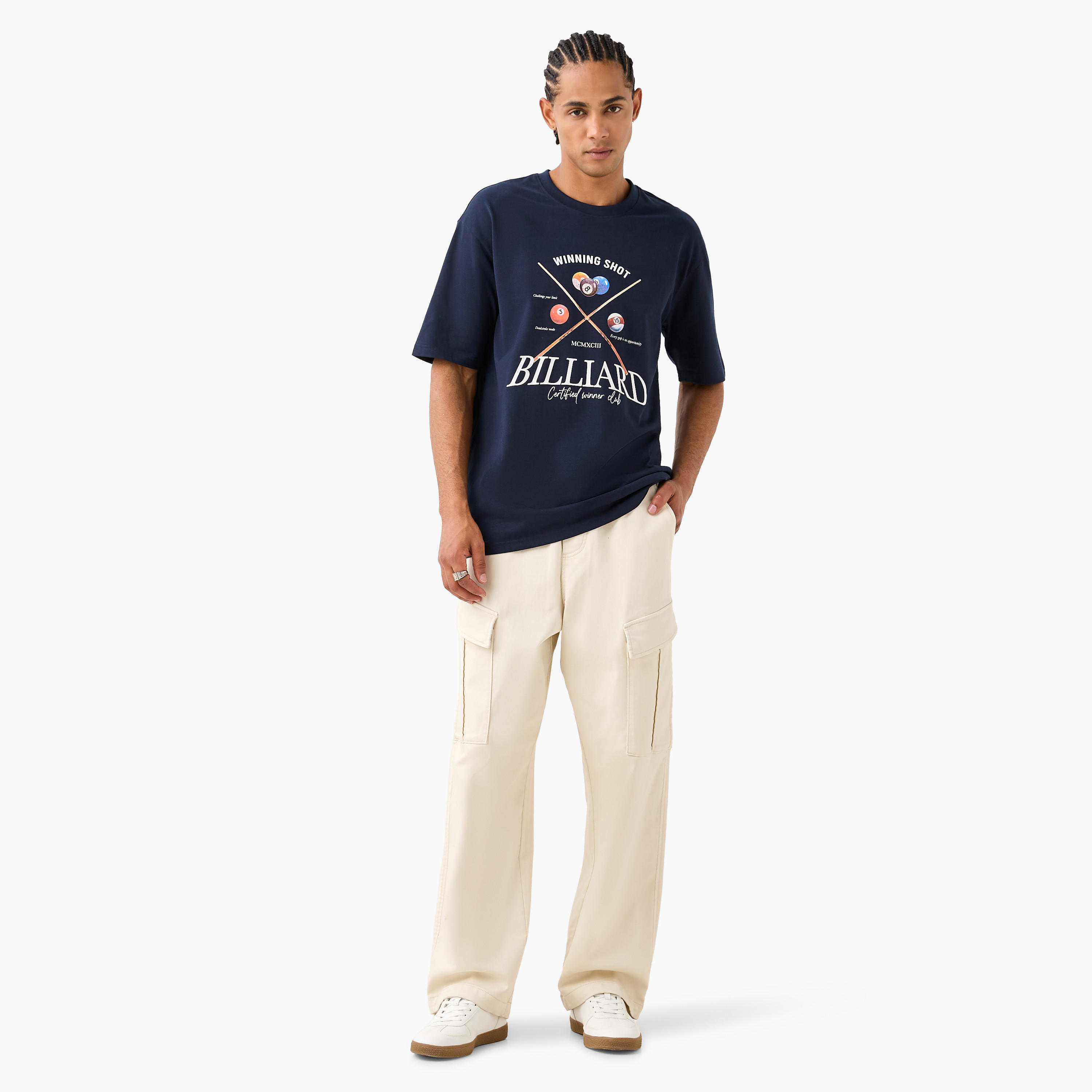 Regular Fit Billiards Print Crew Neck T-shirt with Short Sleeves-men-clothing-tshirtsandpolos-tshirts-image-2