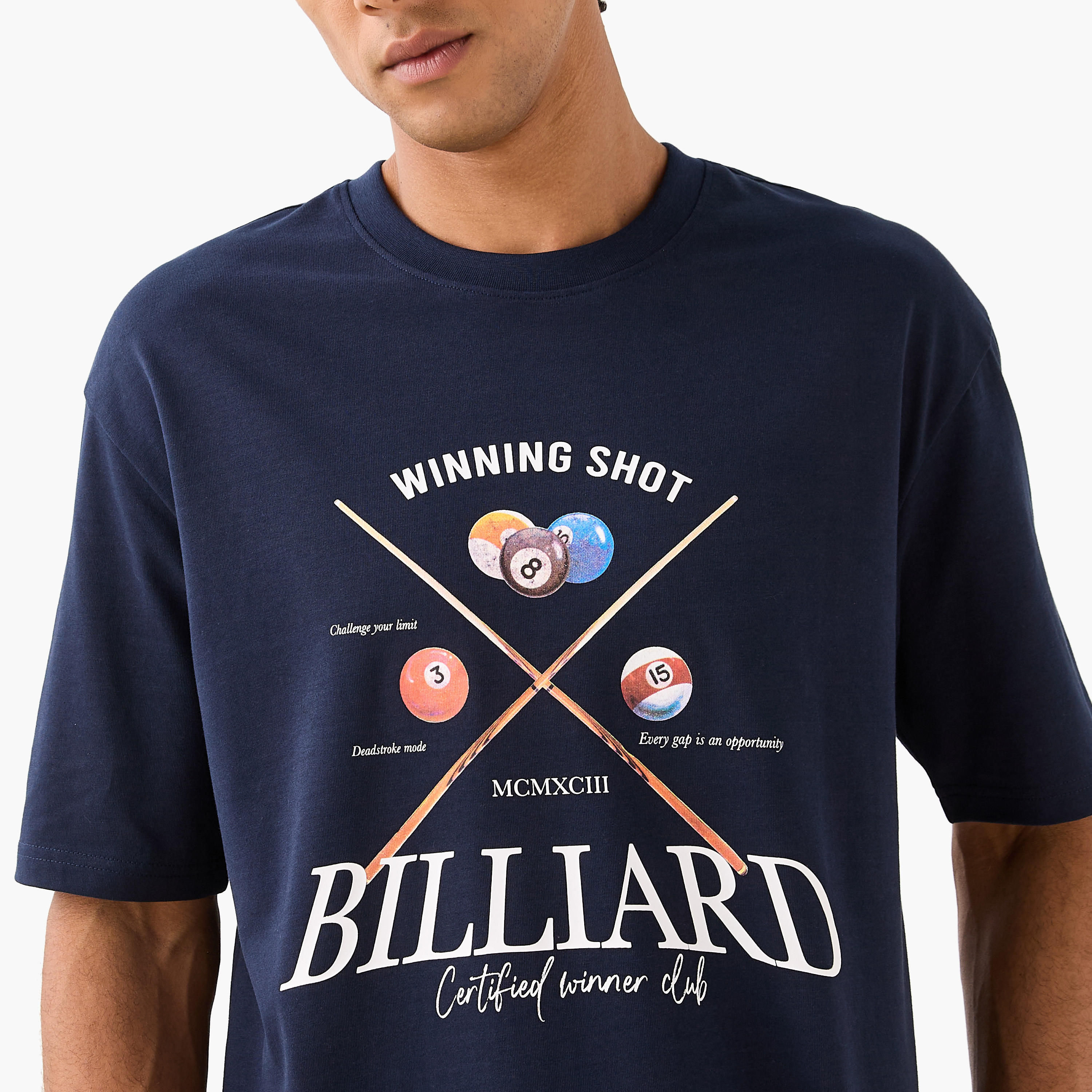 Regular Fit Billiards Print Crew Neck T-shirt with Short Sleeves-men-clothing-tshirtsandpolos-tshirts-image-4