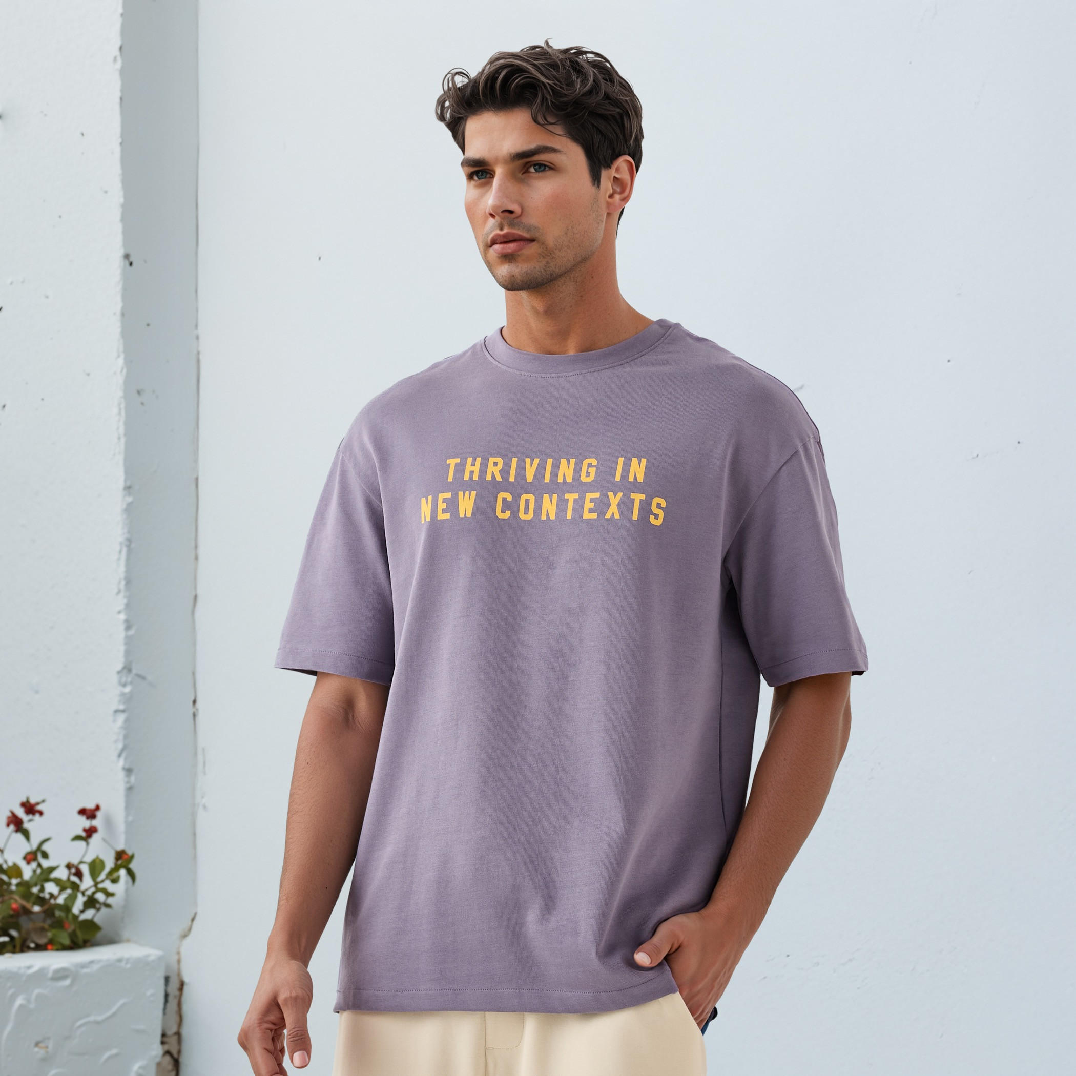 Tyographic Print T-shirt-men-clothing-tshirtsandpolos-tshirts-image-1