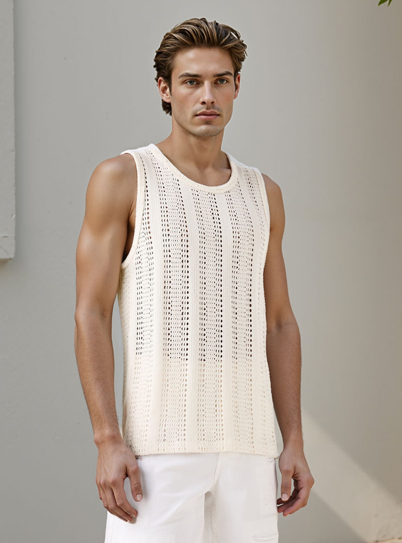 Crochet Textured Vest-men-clothing-tshirtsandpolos-vests-image-1
