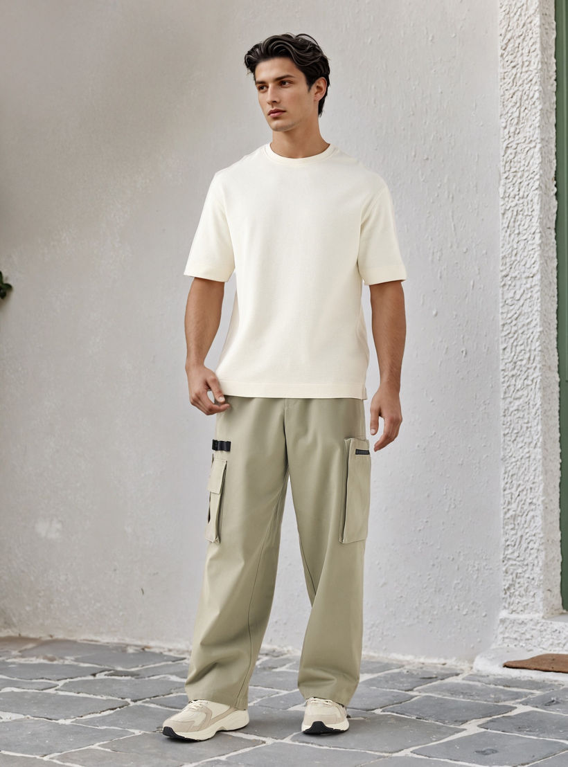 Flexi Waist Cargo Pants with Drawstring Closure-men-clothing-bottoms-joggers-image-2