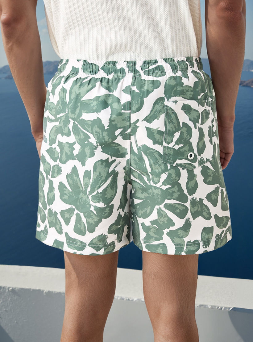 All-Over Print Swim Shorts with Drawstring Closure and Pockets-sports-men-clothing-swimwear-image-3