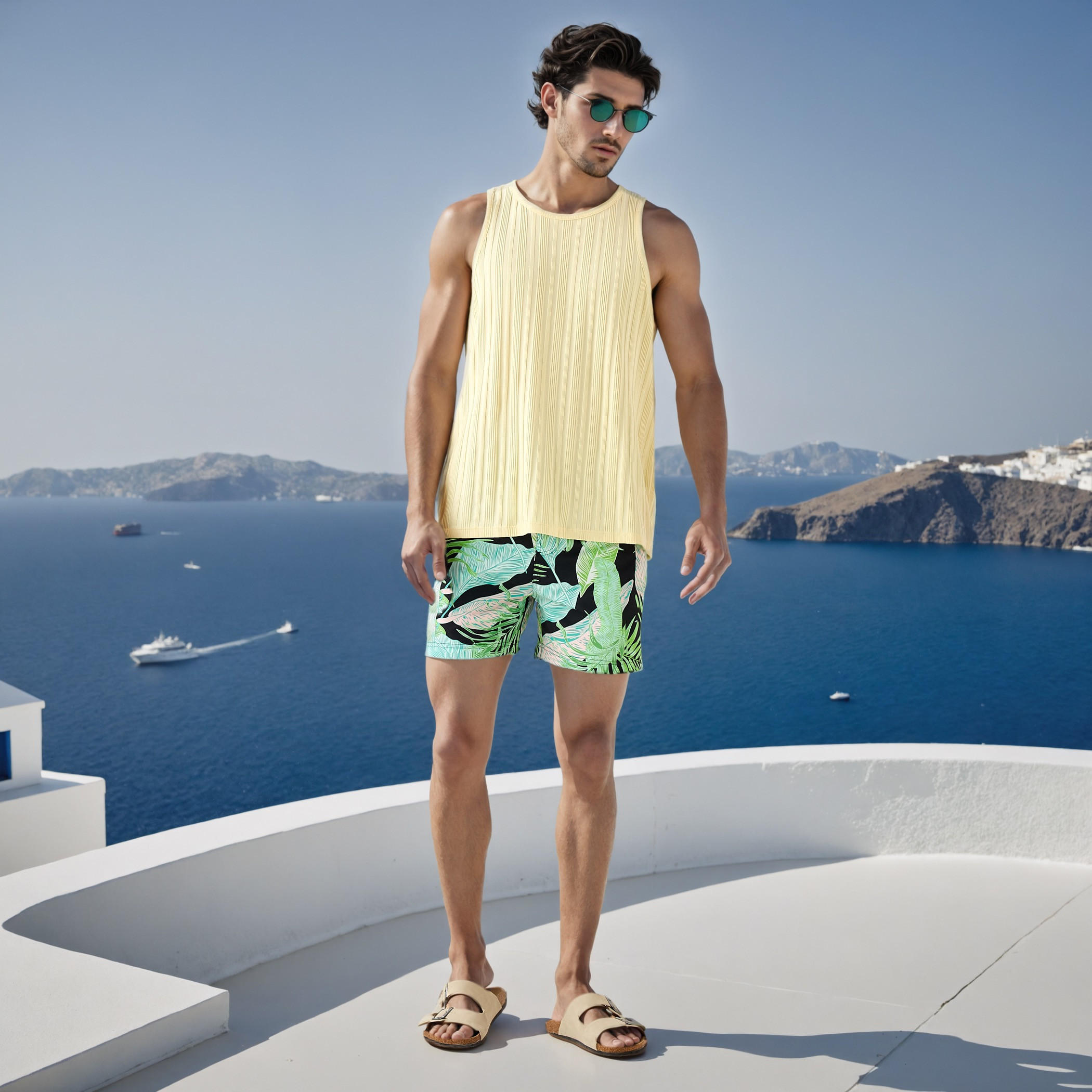 شورت سباحة بجيوب وطبعات-sports-men-clothing-swimwear-image-5