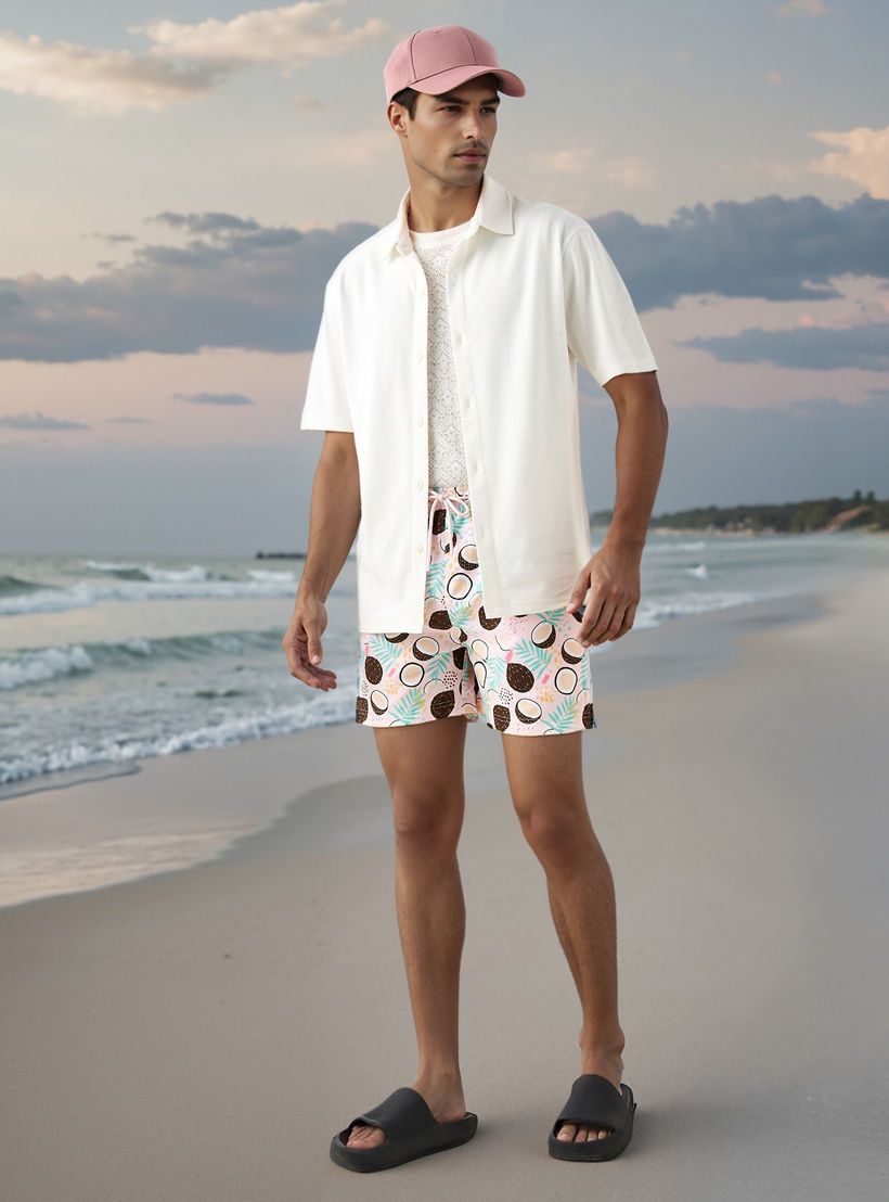 شورت سباحة بطبعات جوز هند ورباط إغلاق-sports-men-clothing-swimwear-image-4