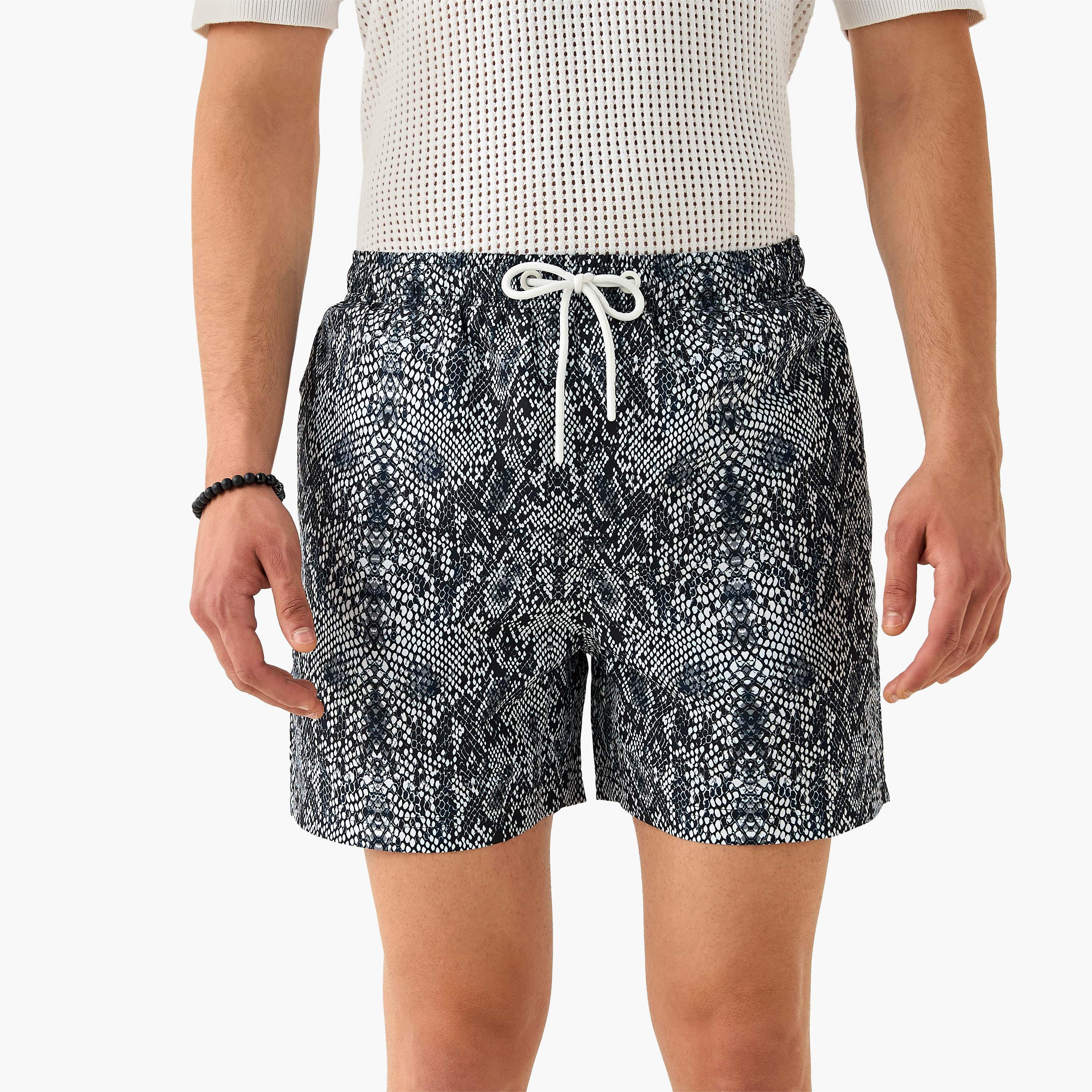 شورت سباحة بطبعات جلد الثعبان وجيوب-sports-men-clothing-swimwear-image-5