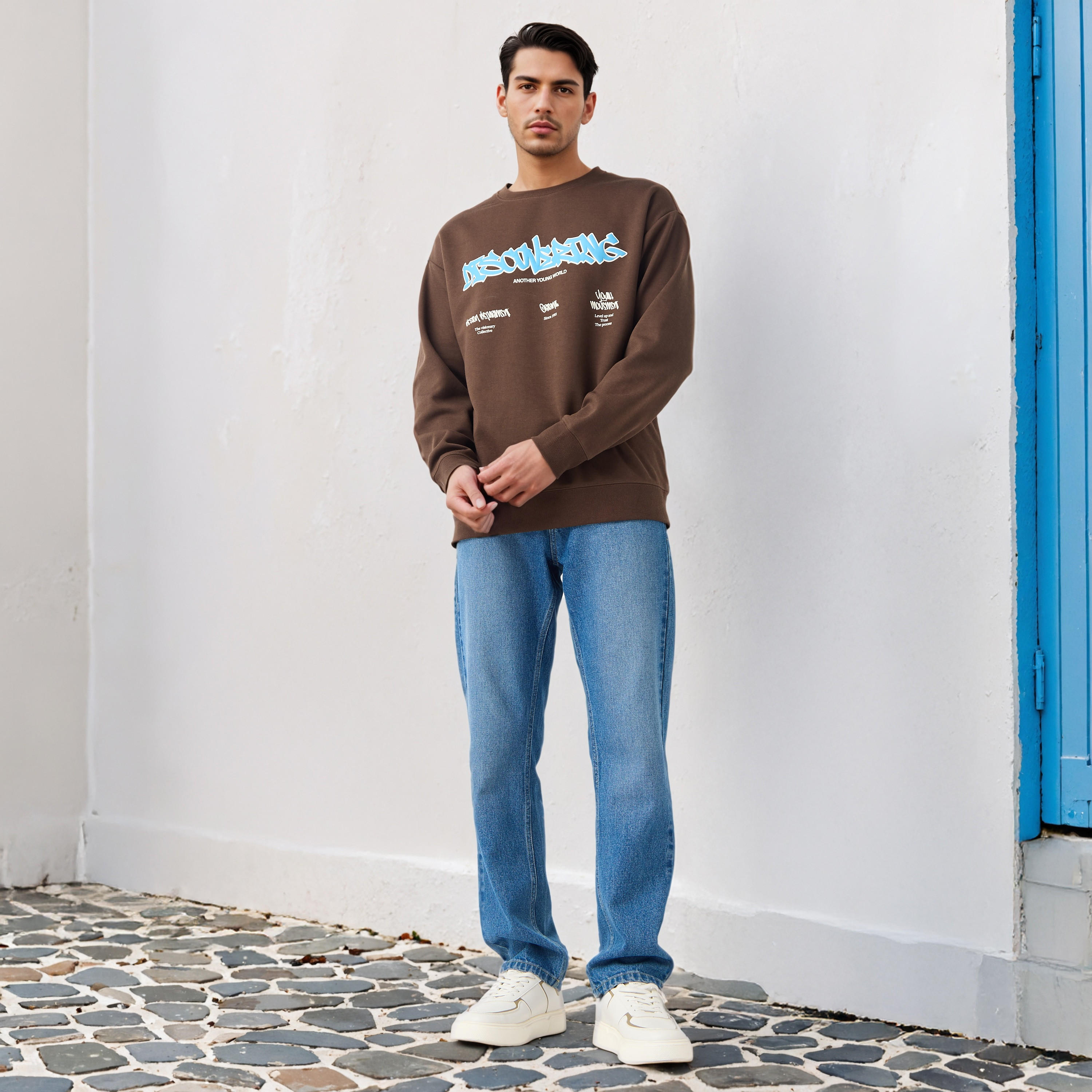 Printed Oversized French Terry Sweatshirt-men-winterwear-hoodiesandsweatshirts-image-2