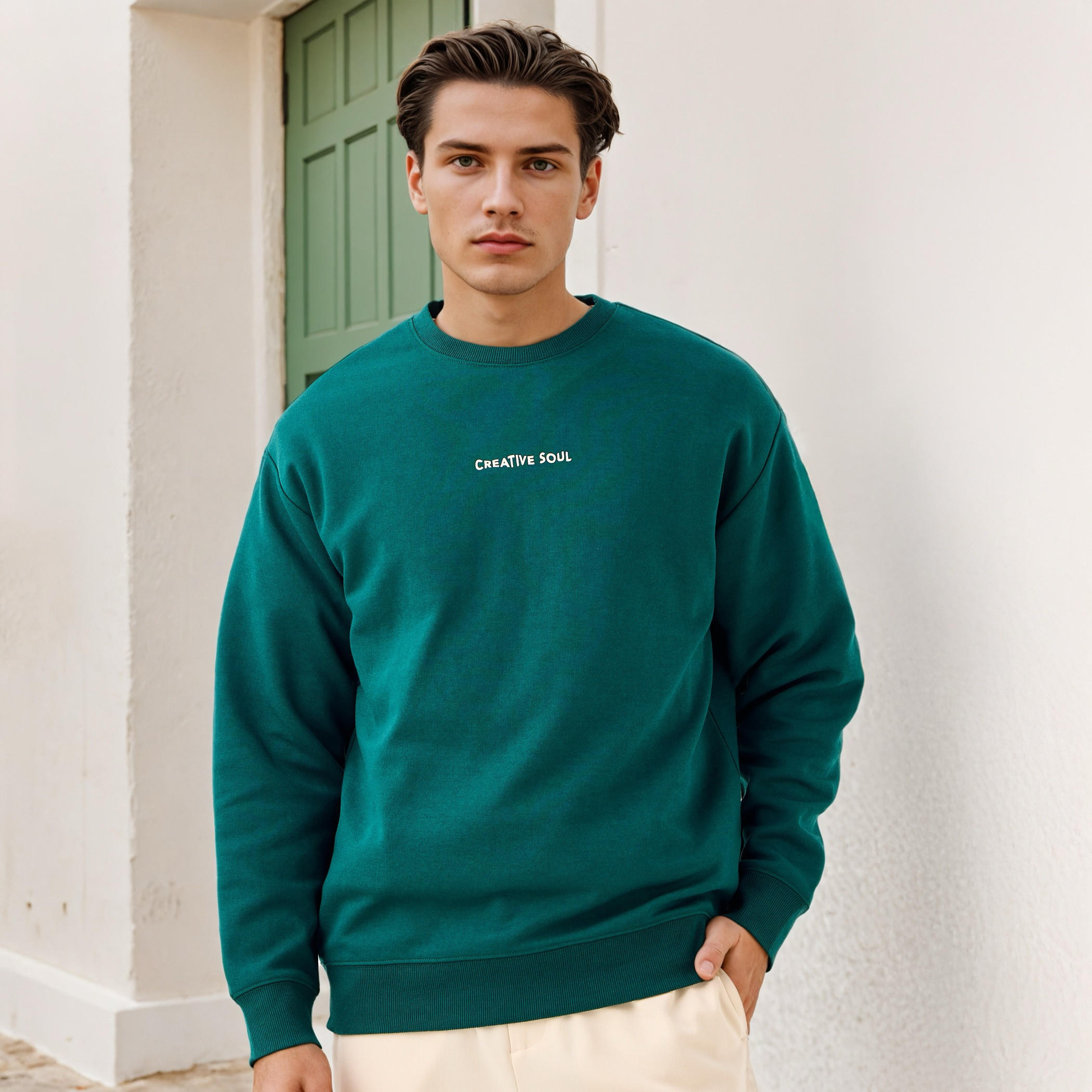 Printed Crew Neck Sweatshirt-men-winterwear-hoodiesandsweatshirts-image-1