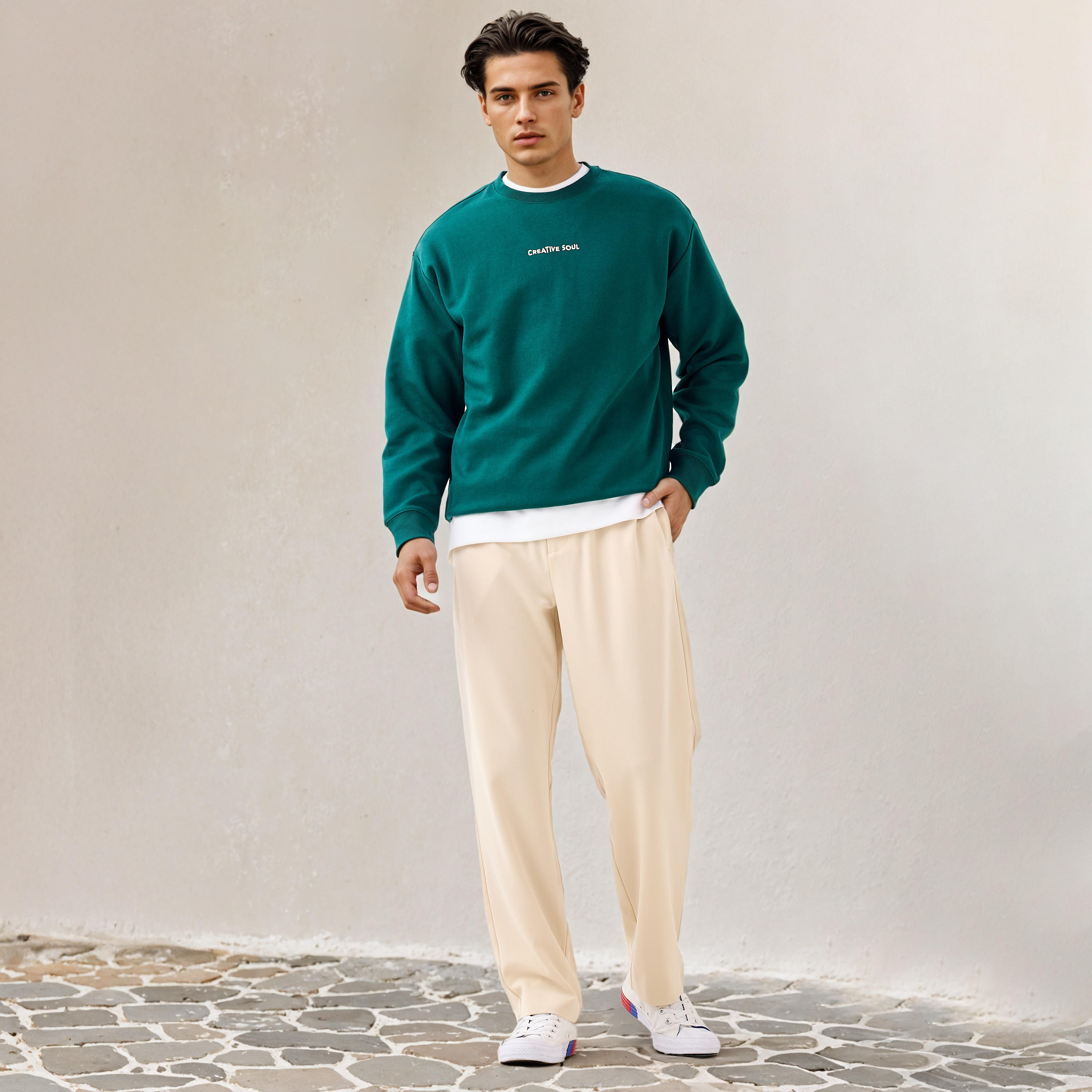 Printed Crew Neck Sweatshirt-men-winterwear-hoodiesandsweatshirts-image-2
