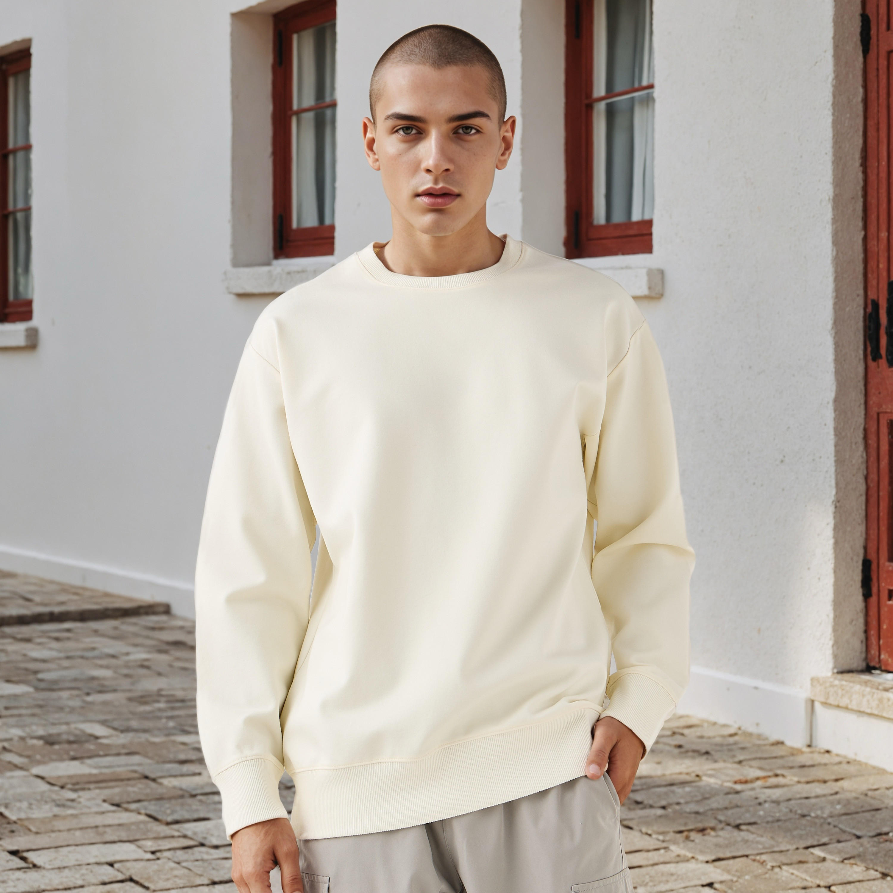 Relaxed Fit Sweatshirt-men-winterwear-hoodiesandsweatshirts-image-1