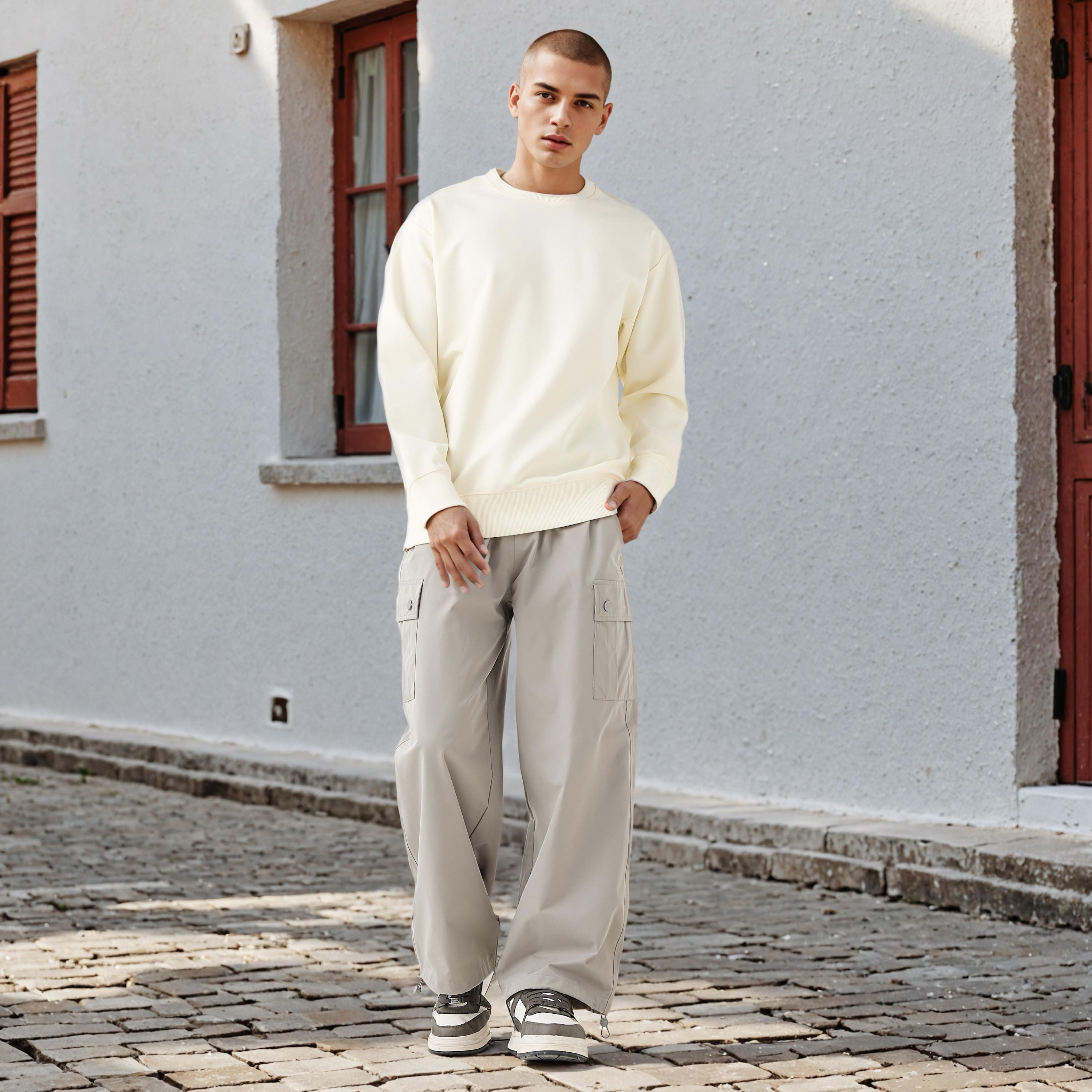 Relaxed Fit Sweatshirt-men-winterwear-hoodiesandsweatshirts-image-2