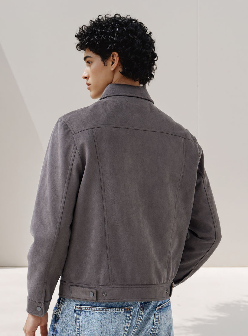 جاكيت تراكر جلد سويدي بقصة عادية للرجال-men-clothing-jacketsandblazers-jackets-image-3