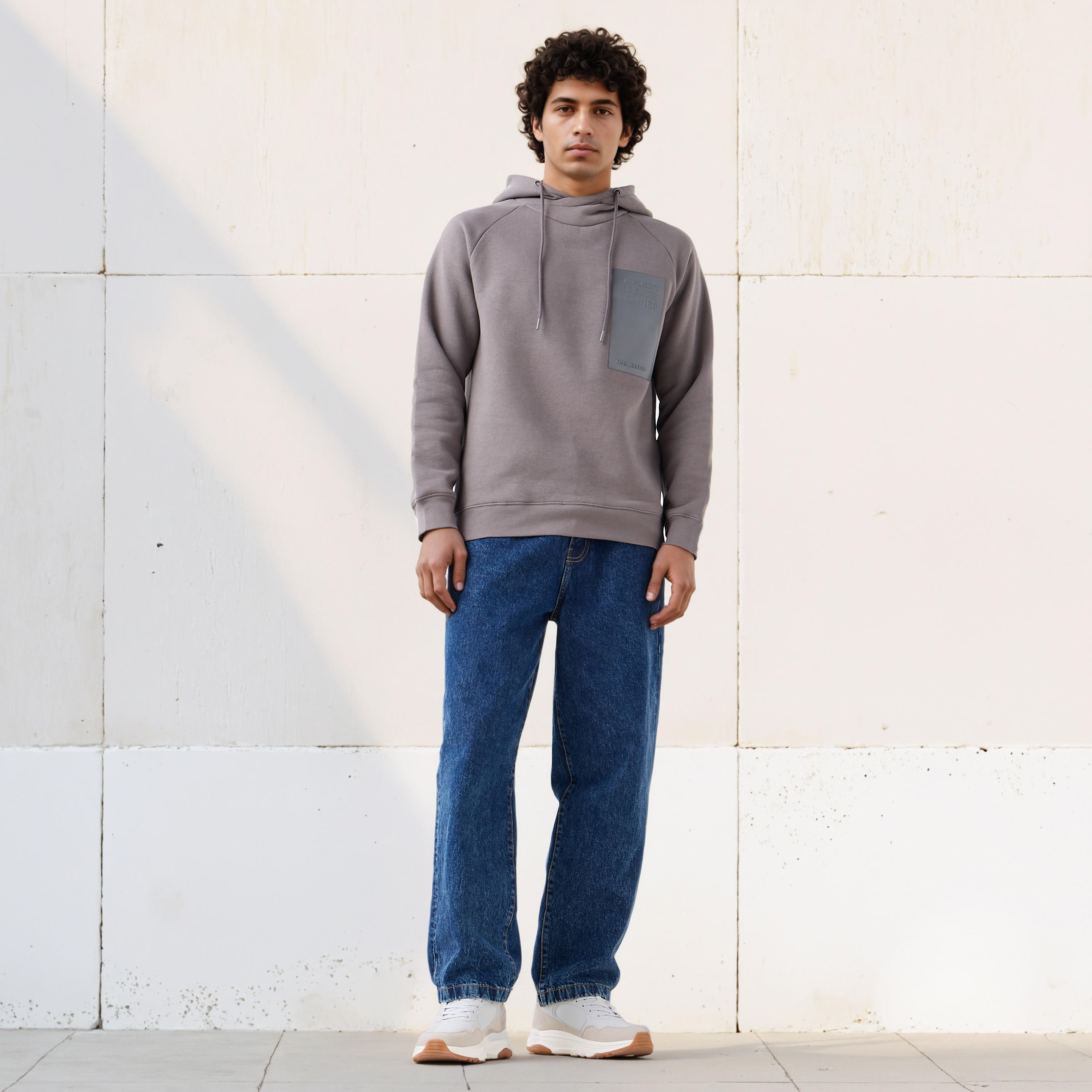 Men's Embossed Panel Hooded Sweatshirt-men-winterwear-hoodiesandsweatshirts-image-2