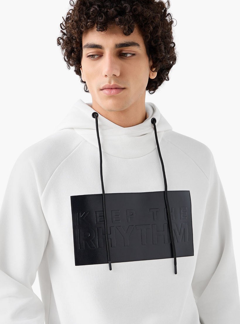 Men Slogan Applique Funnel Neck Hoodie-men-winterwear-hoodiesandsweatshirts-image-4