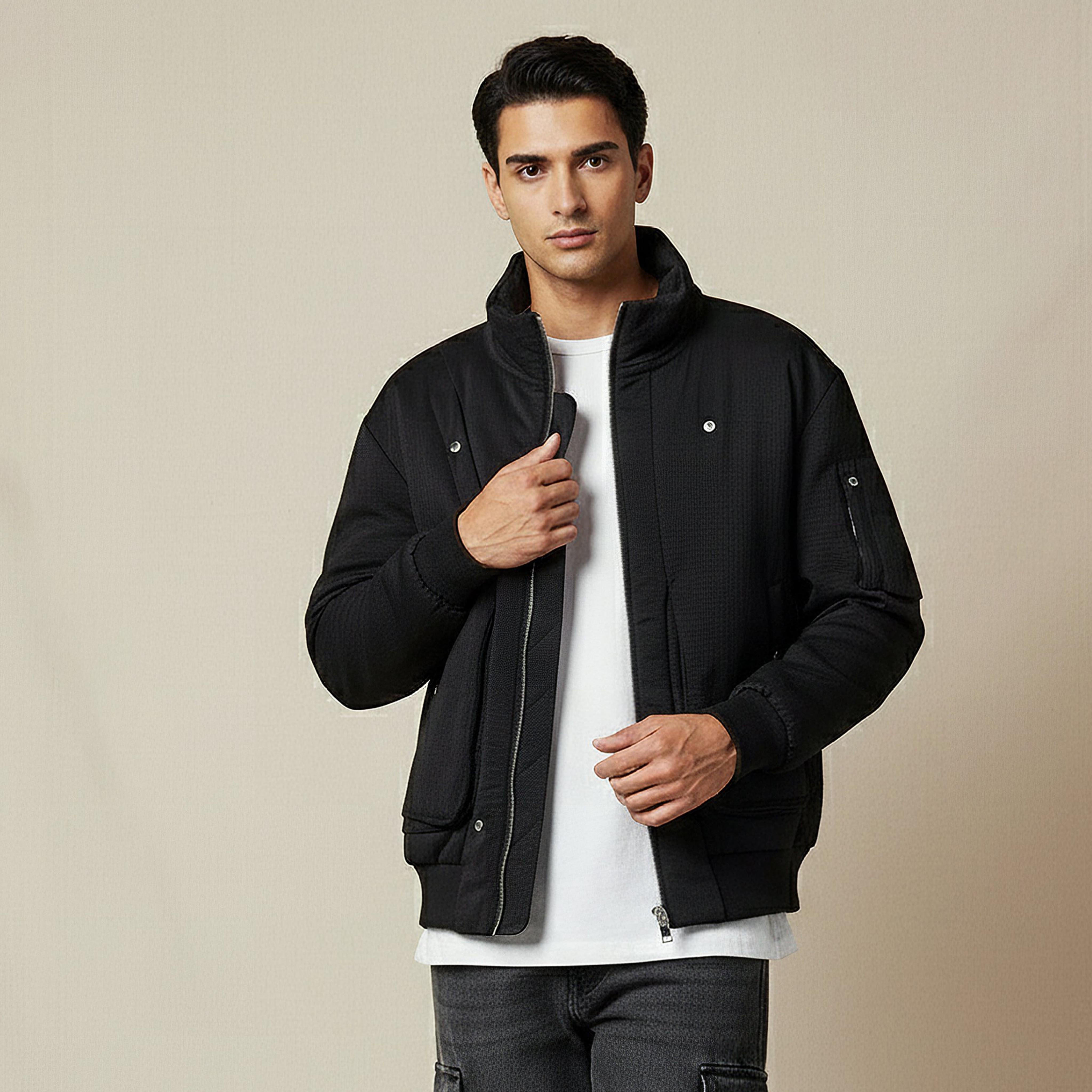 جاكيت بقصة مريحة وسحاب إغلاق للرجال-men-clothing-jacketsandblazers-jackets-image-1