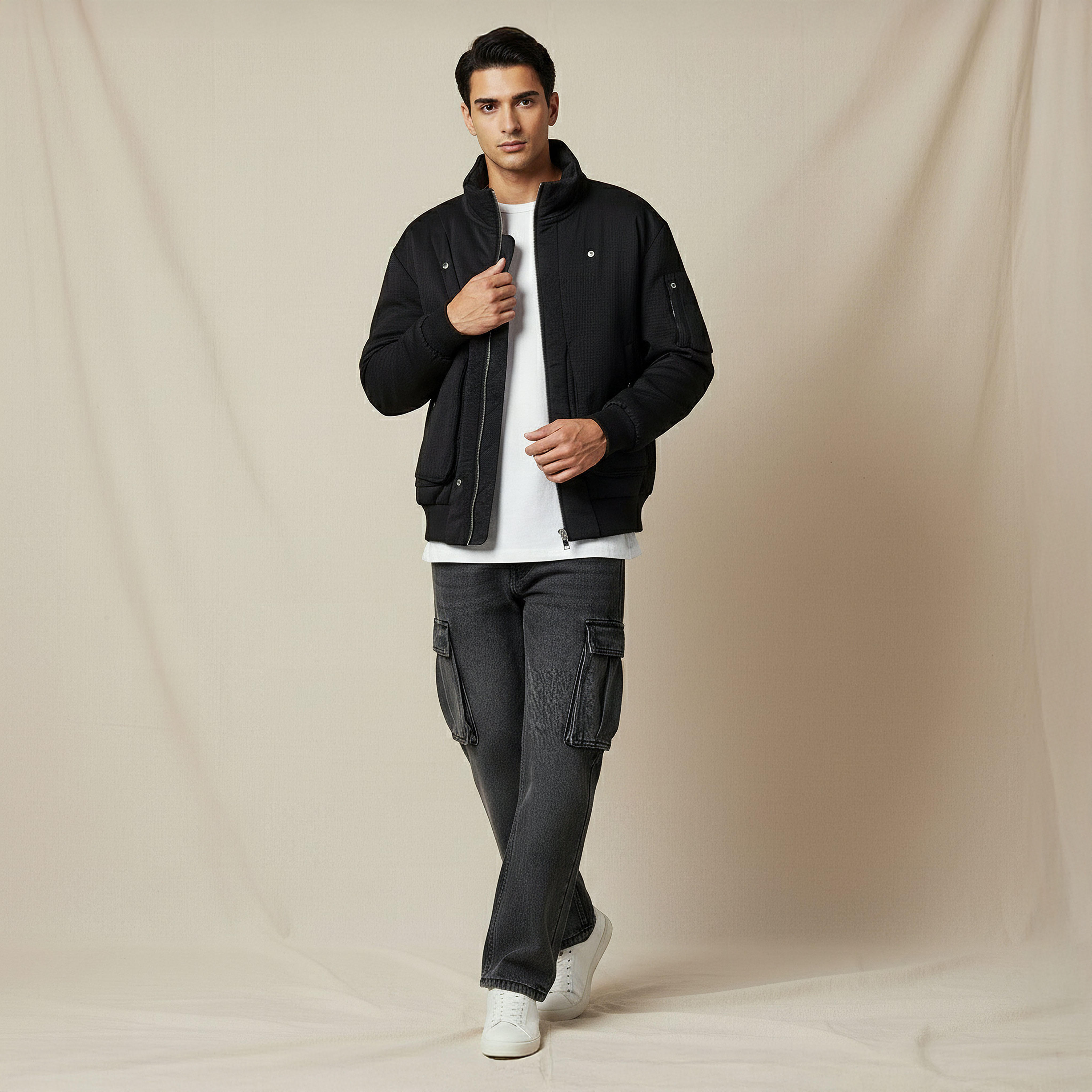 جاكيت بقصة مريحة وسحاب إغلاق للرجال-men-clothing-jacketsandblazers-jackets-image-2