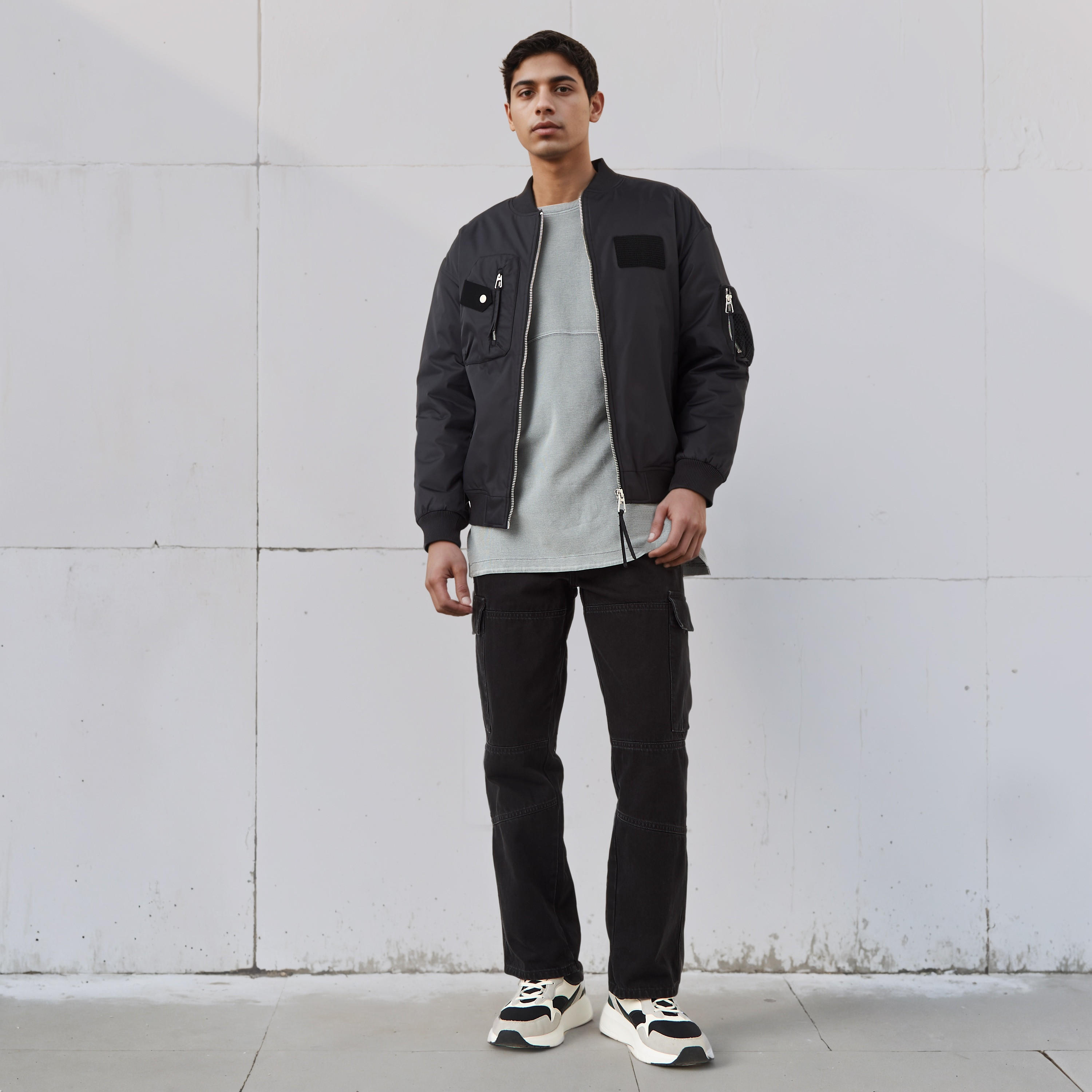 Men Relaxed Fit Utility Pockets Bomber Jacket-men-clothing-jacketsandblazers-jackets-image-2