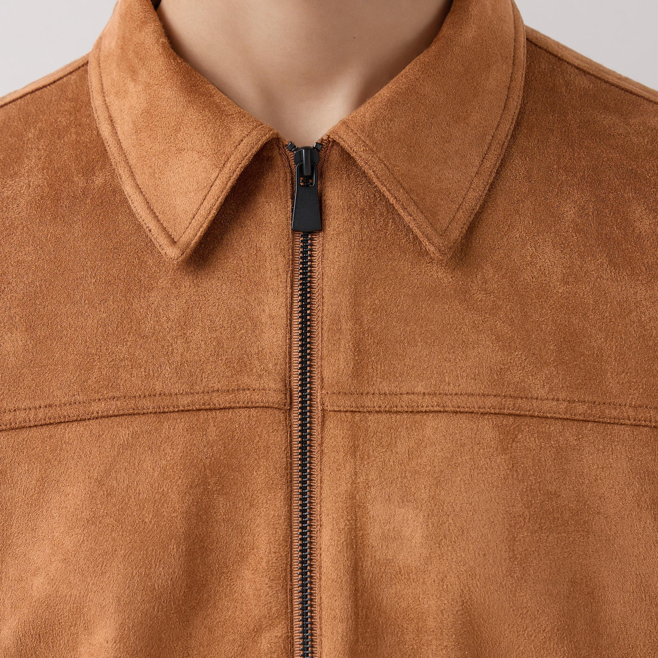 جاكيت تراكر جلد سويدي بقصة عادية للرجال-men-clothing-jacketsandblazers-jackets-image-6