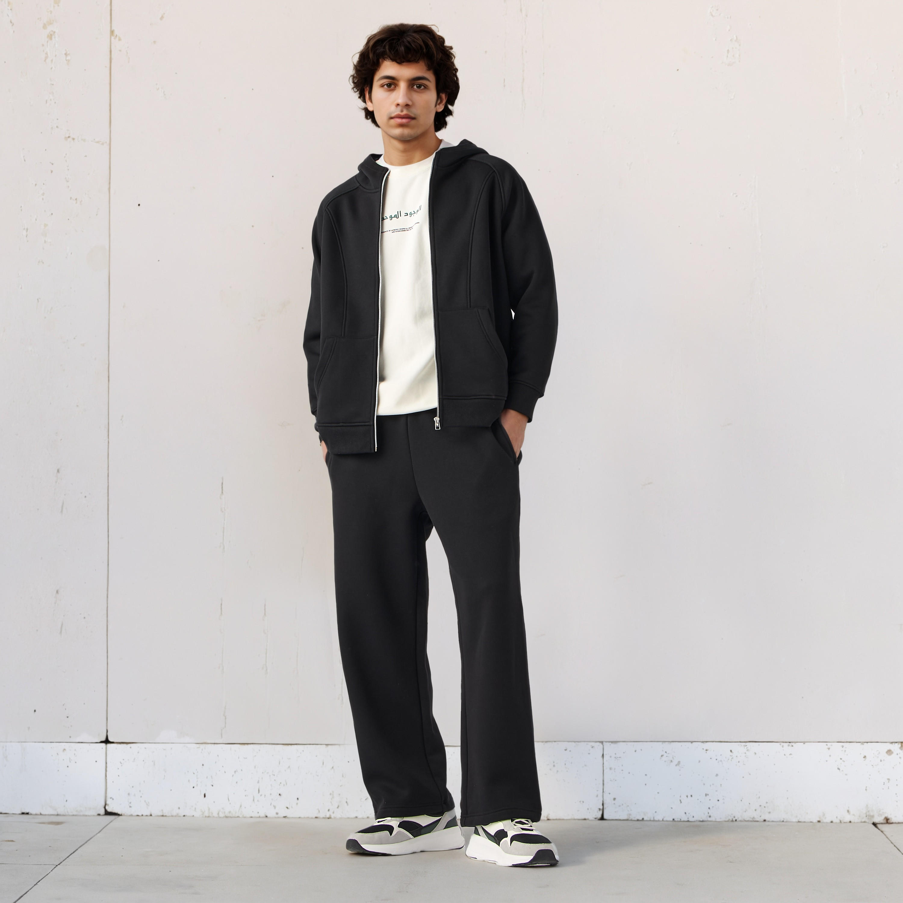 Wide Leg Flexi Waist Track Pants-men-clothing-bottoms-joggers-image-2