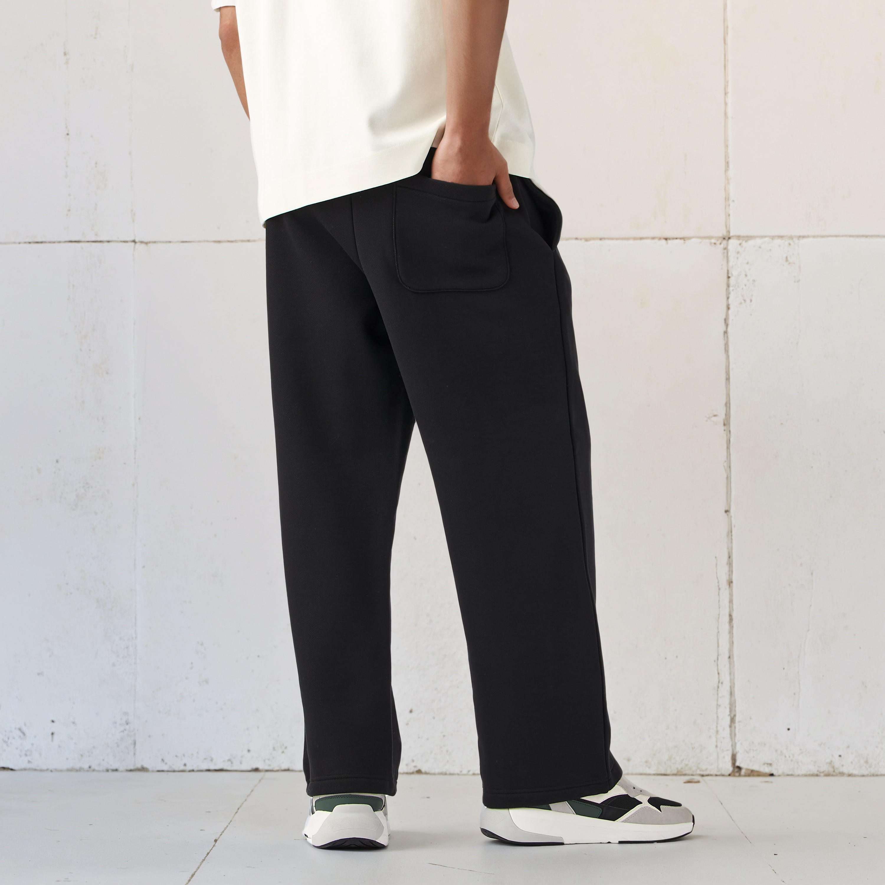 Wide Leg Flexi Waist Track Pants-men-clothing-bottoms-joggers-image-3