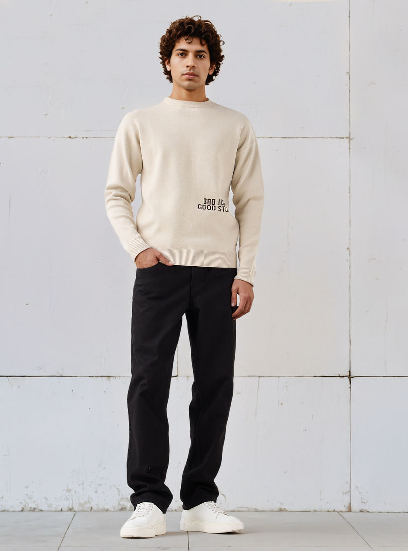 Men's Crew Neck Jacquard Sweater-men-clothing-sweatersandpullovers-image-2