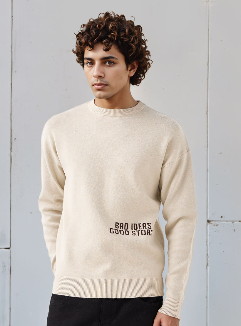 Men's Crew Neck Jacquard Sweater-men-clothing-sweatersandpullovers-image-3