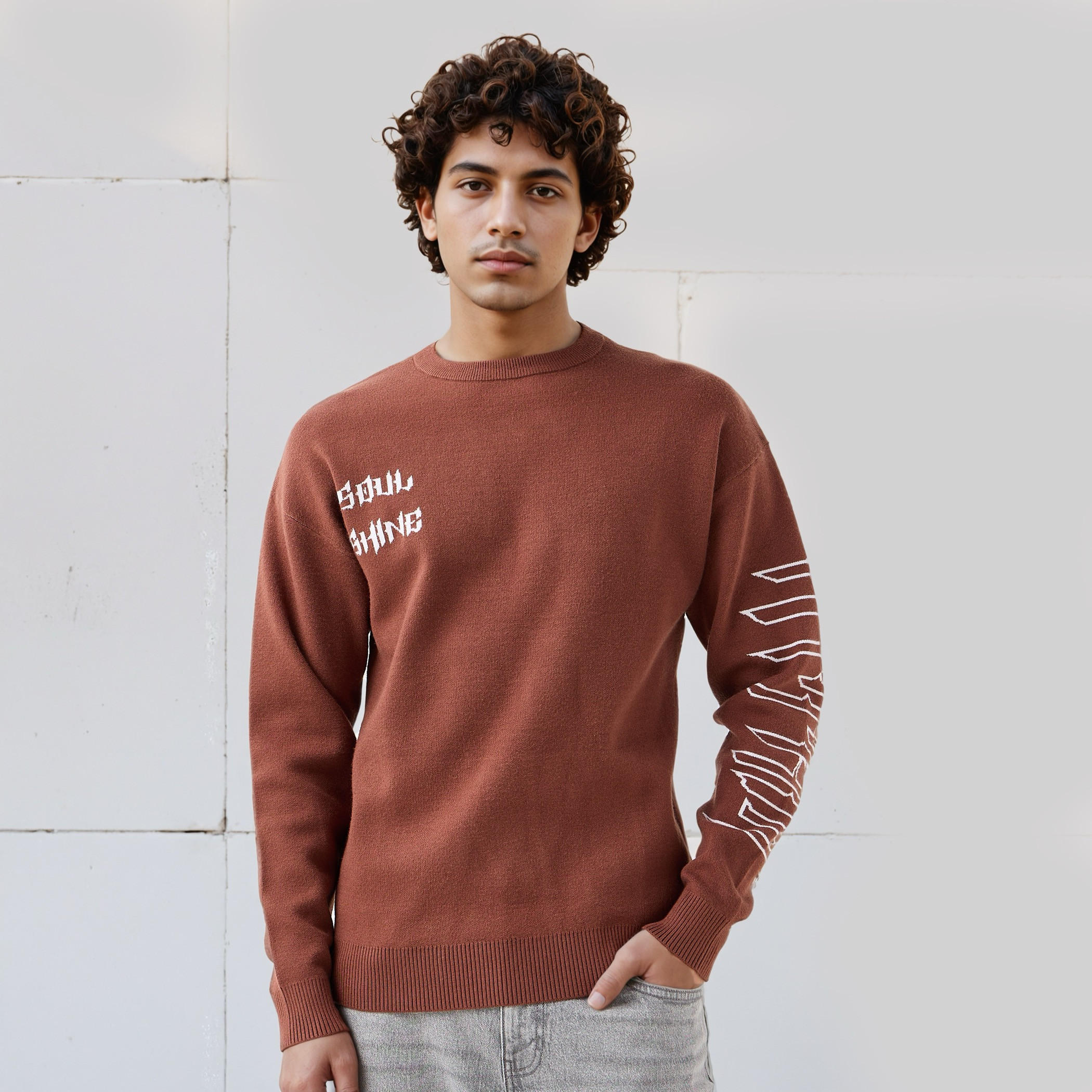 Men's Crew Neck Jacquard Sweater-men-clothing-sweatersandpullovers-image-1