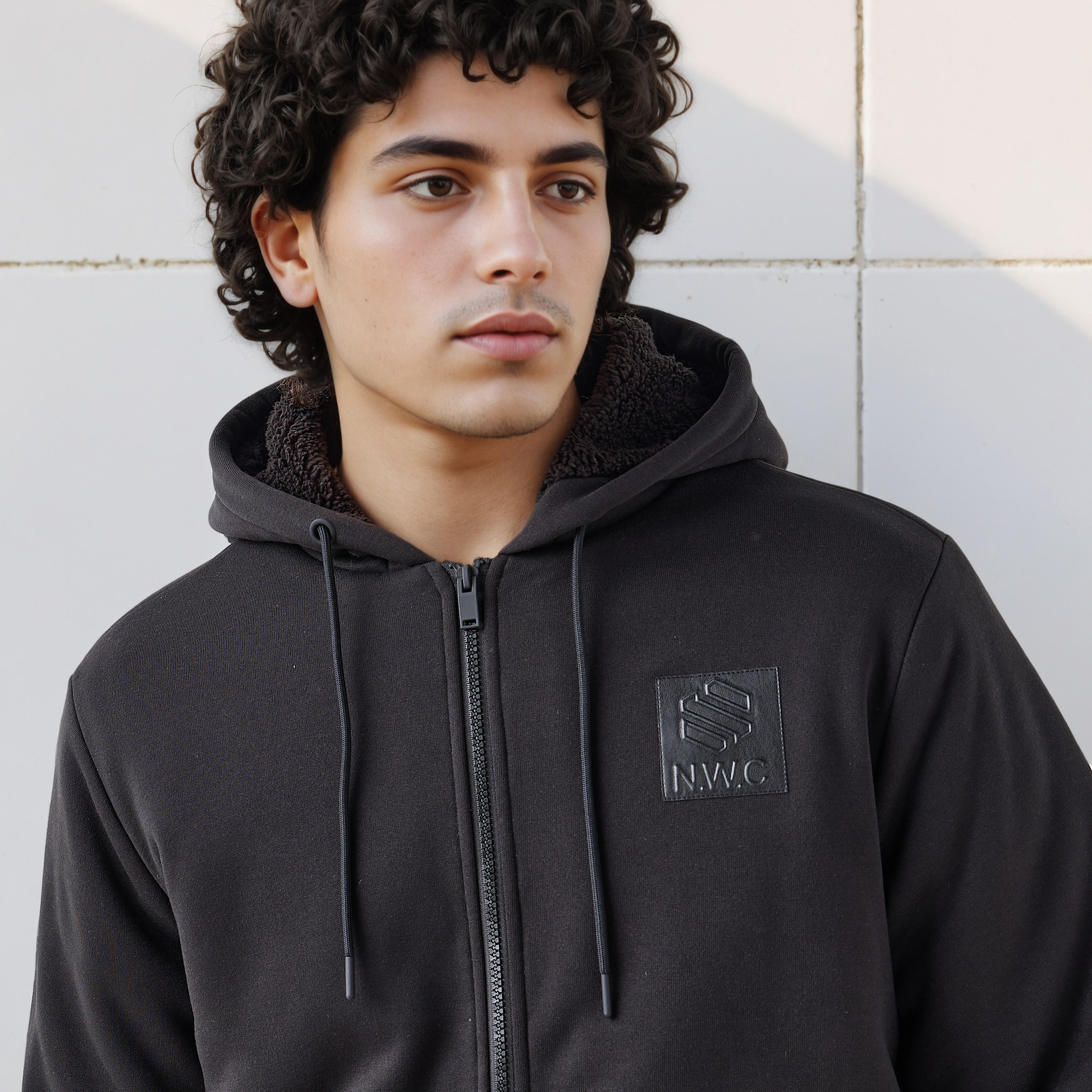 جاكيت شيربا بقبعة وسحاب إغلاق للرجال-men-clothing-jacketsandblazers-jackets-image-3