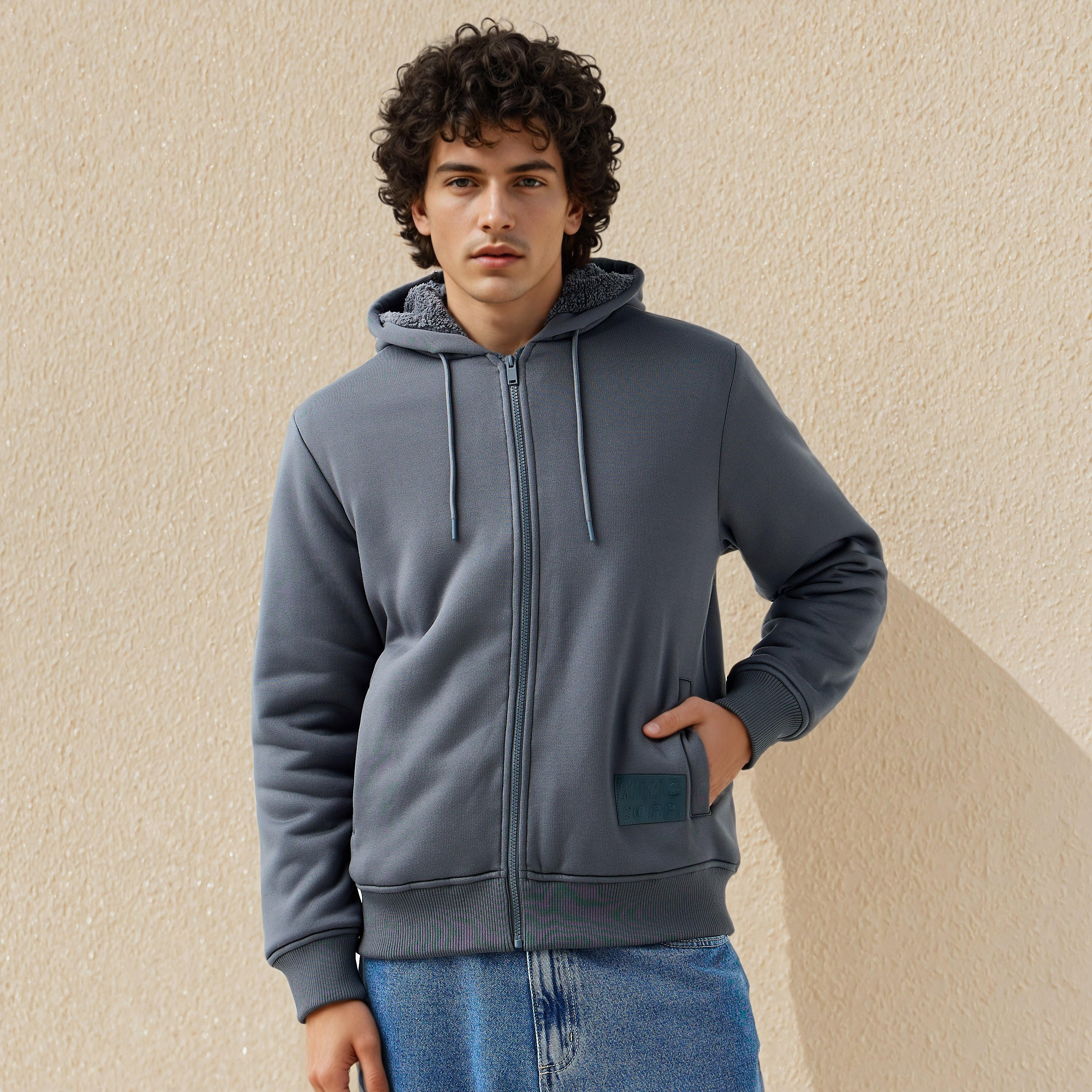 جاكيت شيربا بقبعة وسحاب إغلاق للرجال-men-clothing-jacketsandblazers-jackets-image-5