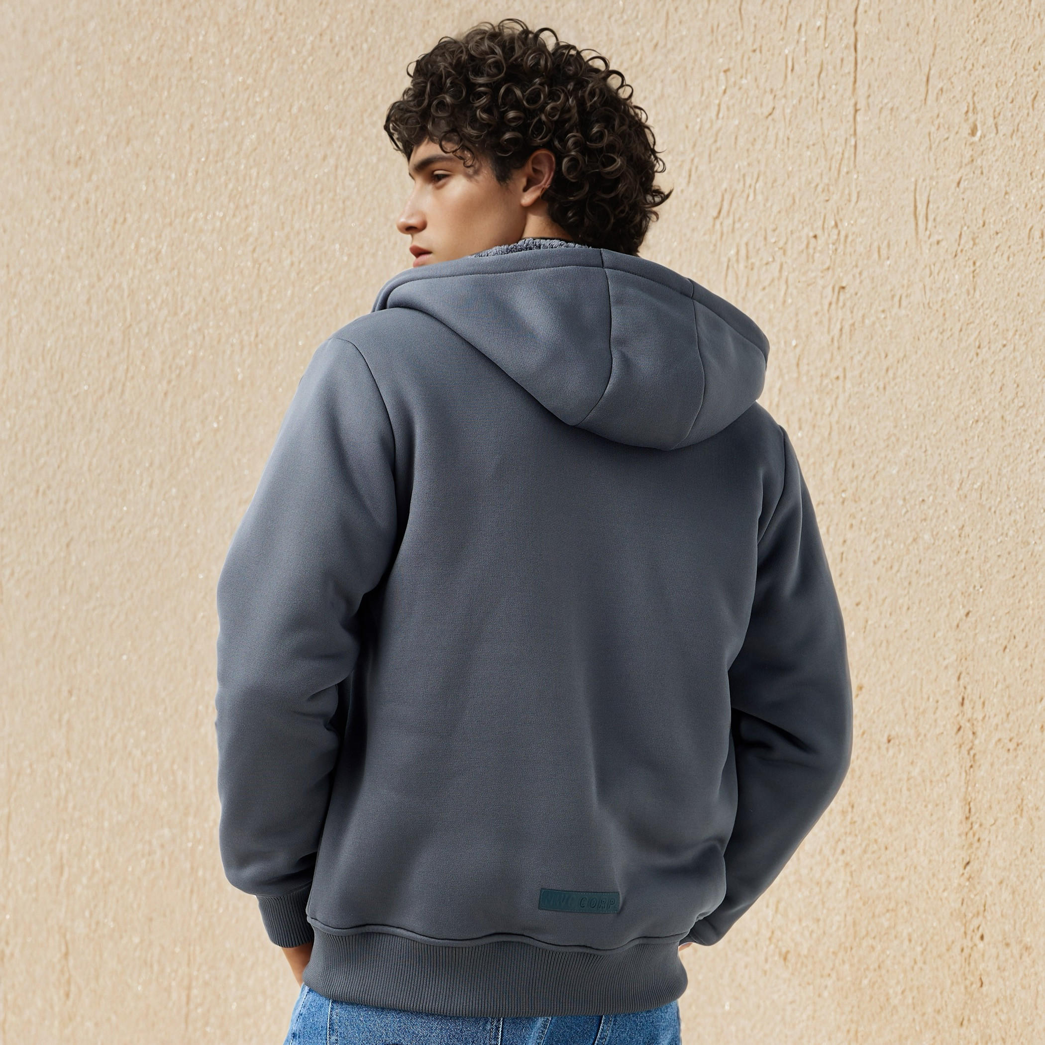 Men Sherpa Zip Through Hooded Jacket-men-clothing-jacketsandblazers-jackets-image-3